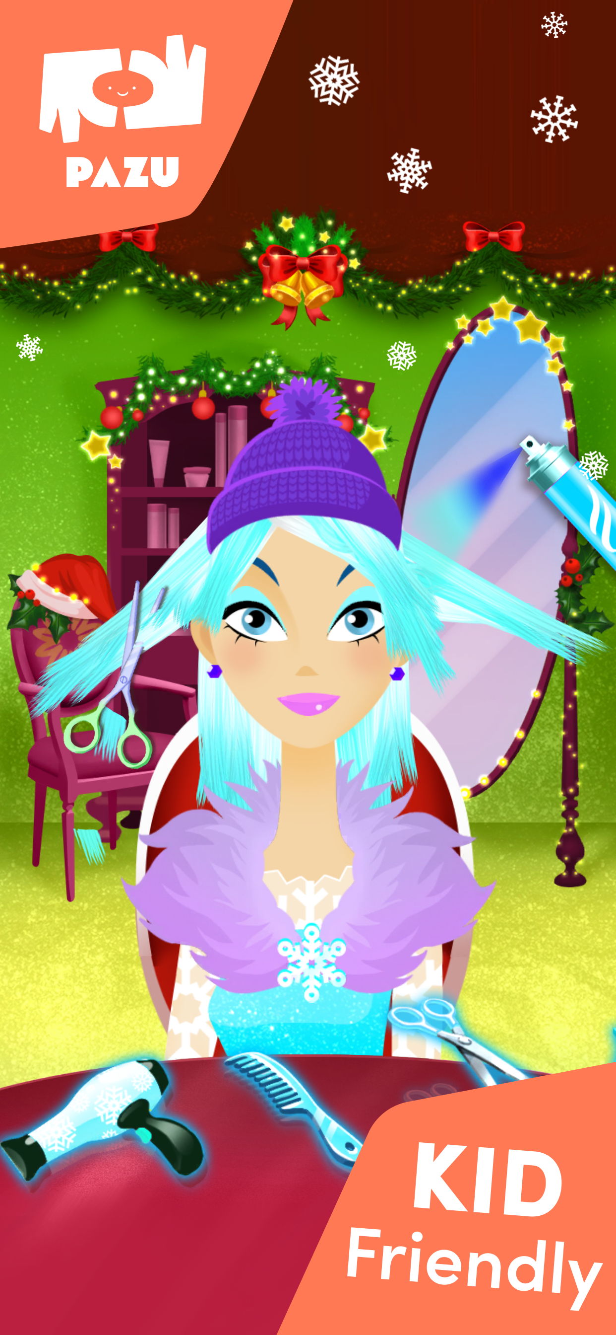 اسکرین شات 3 بازی Girls Hair Salon Christmas