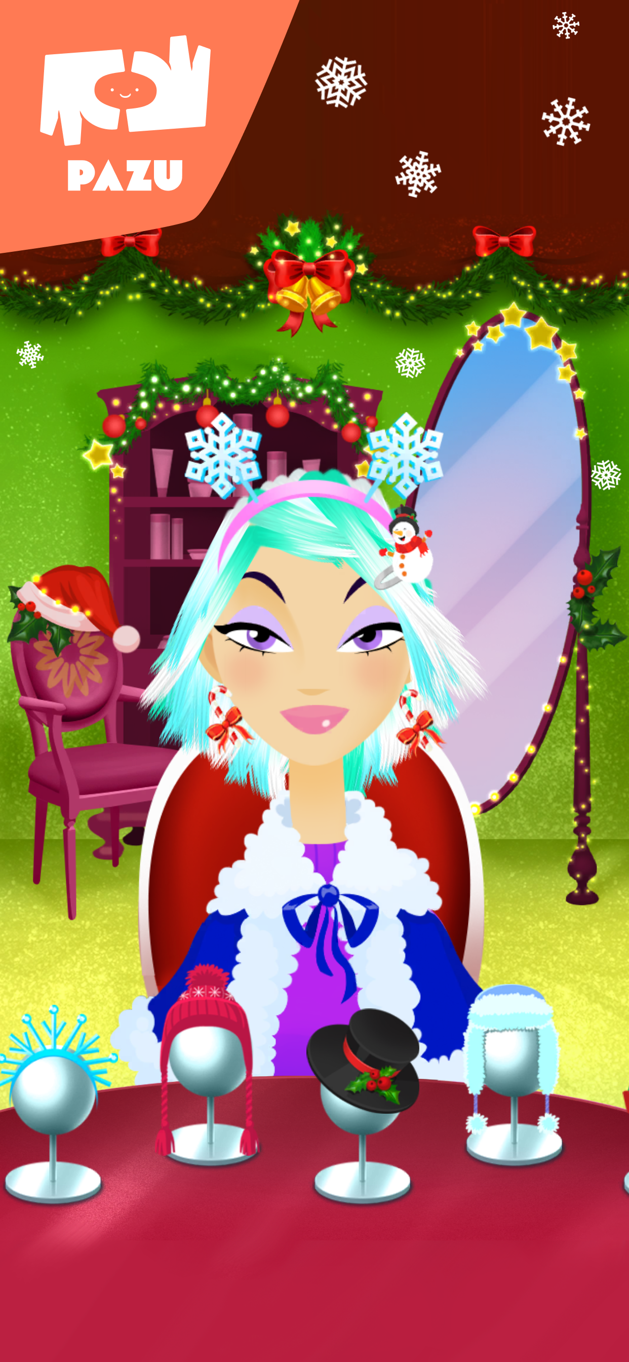 اسکرین شات 6 بازی Girls Hair Salon Christmas
