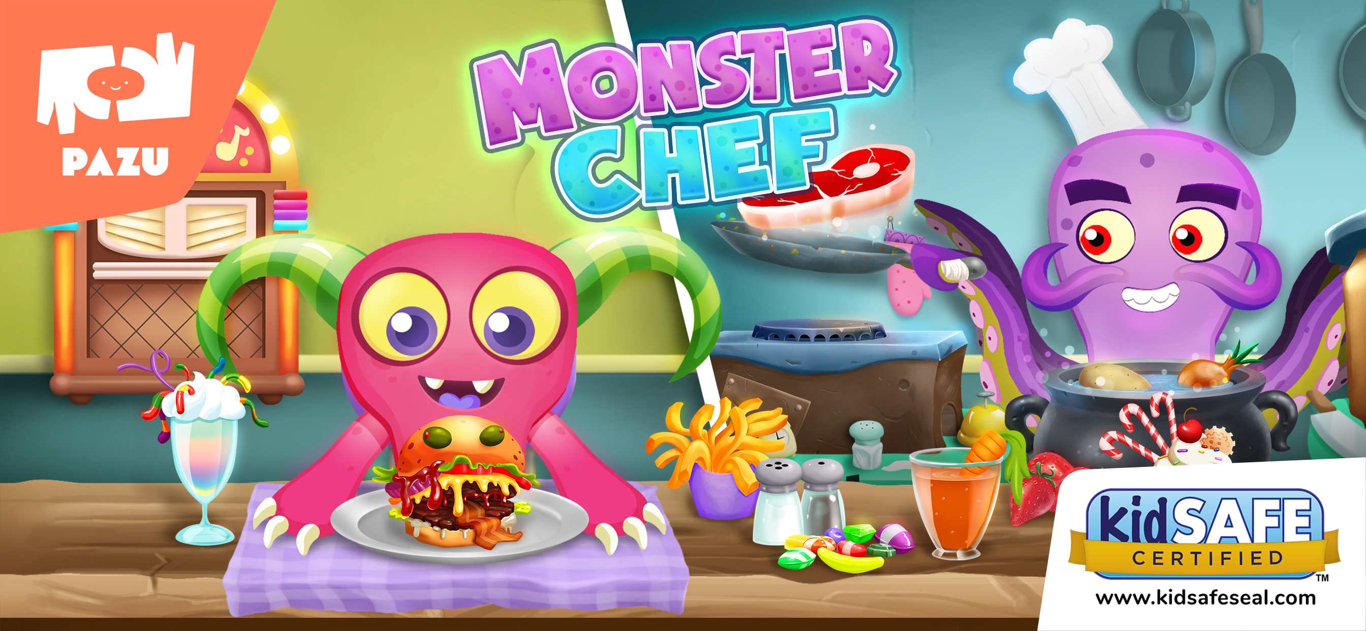 اسکرین شات 1 بازی Monster Chef - Cooking Games
