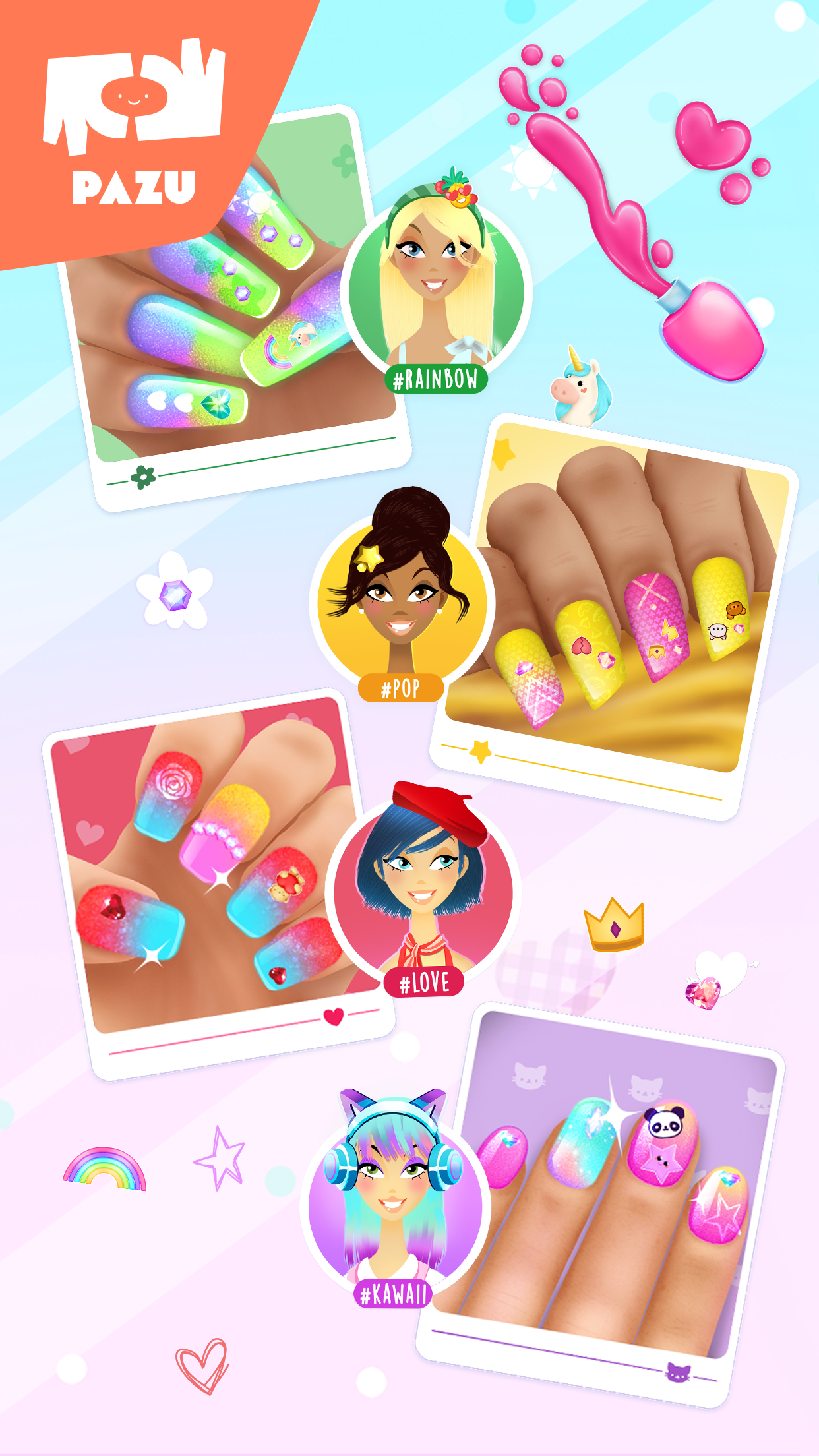 اسکرین شات 5 بازی Girls Nail Salon - Kids Games