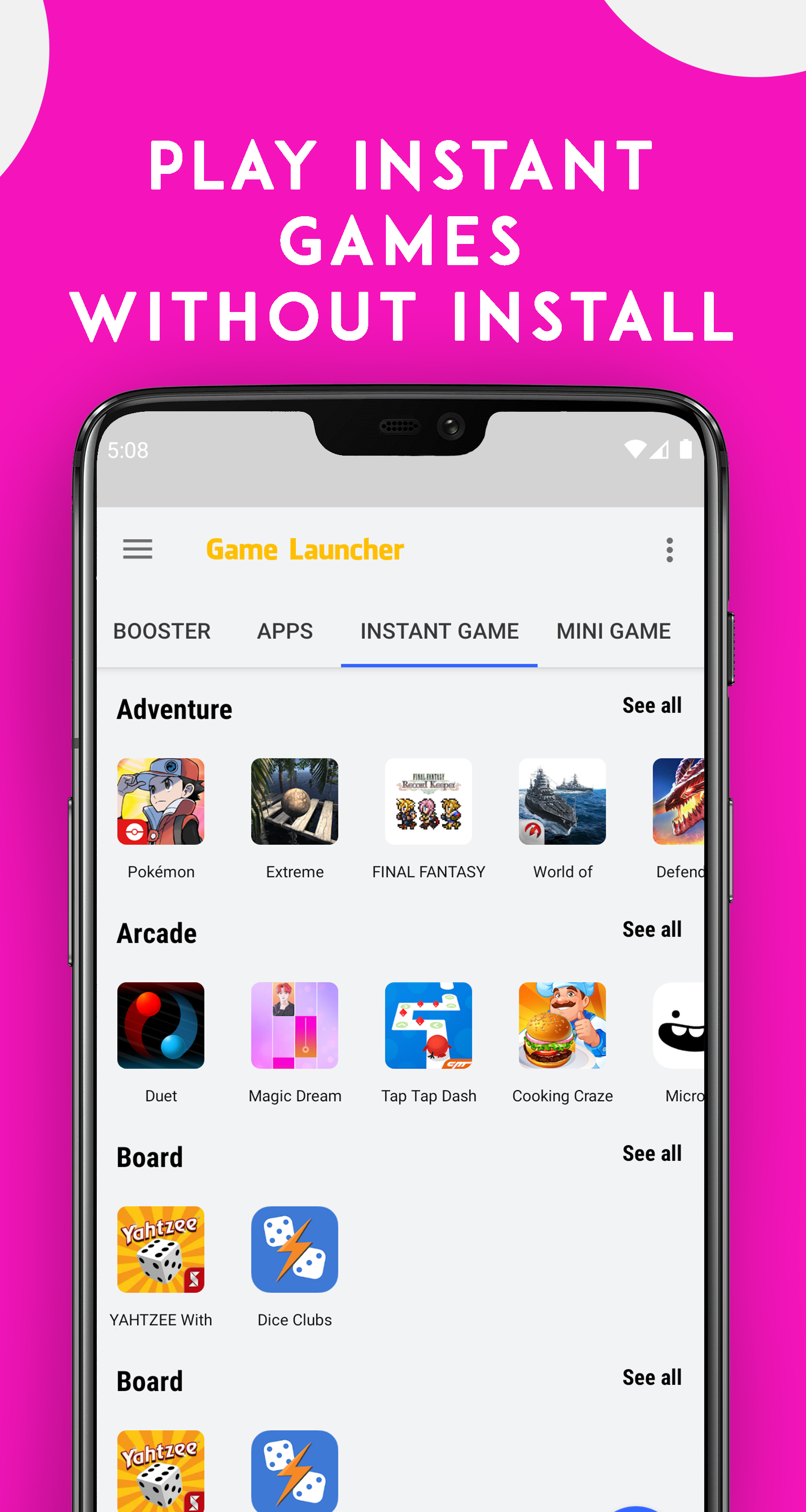 اسکرین شات 2 برنامه Game Launcher - 1000+ Games