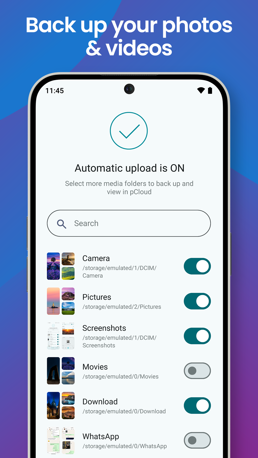 اسکرین شات 3 برنامه pCloud: Cloud Storage