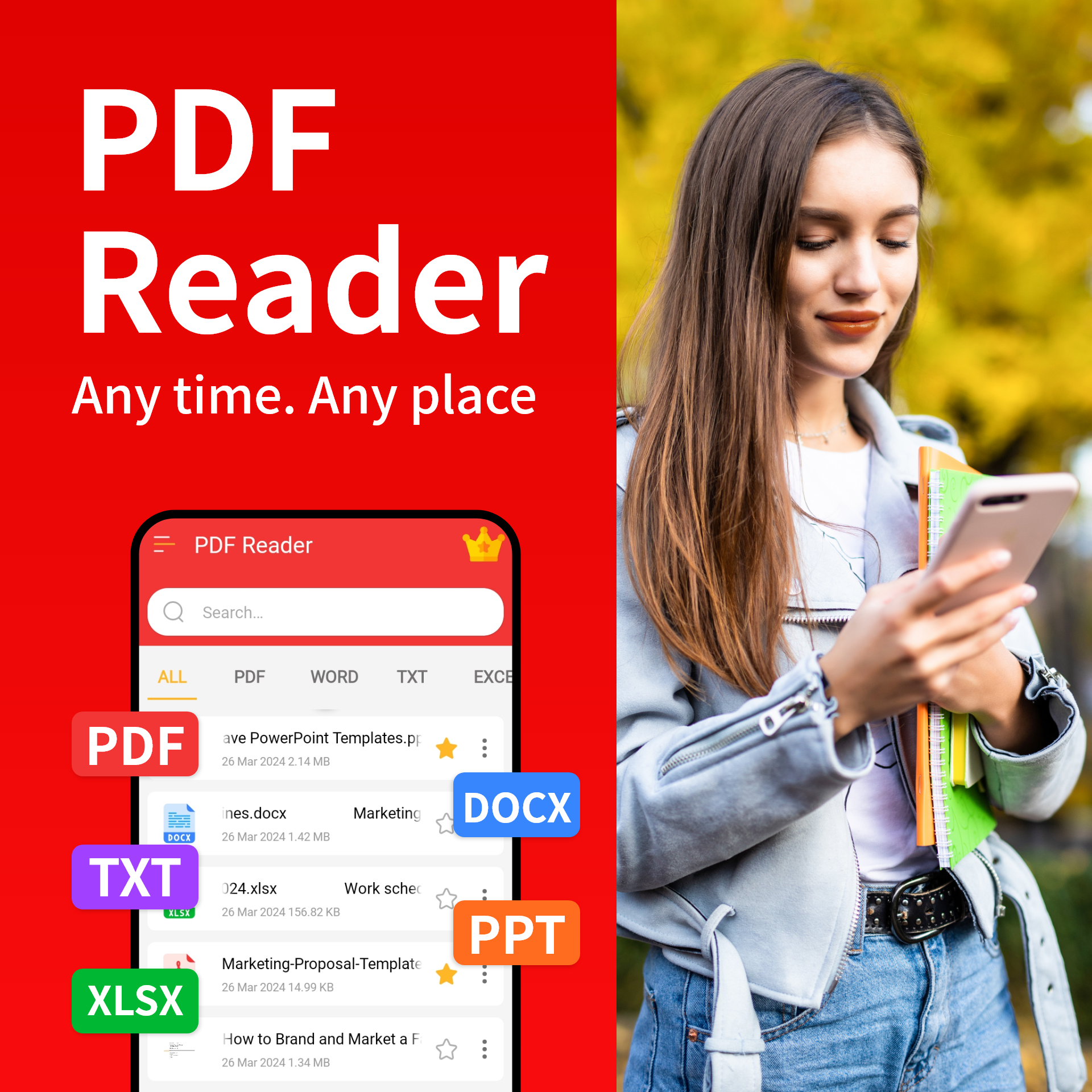 اسکرین شات 1 برنامه PDF Reader - Image To PDF