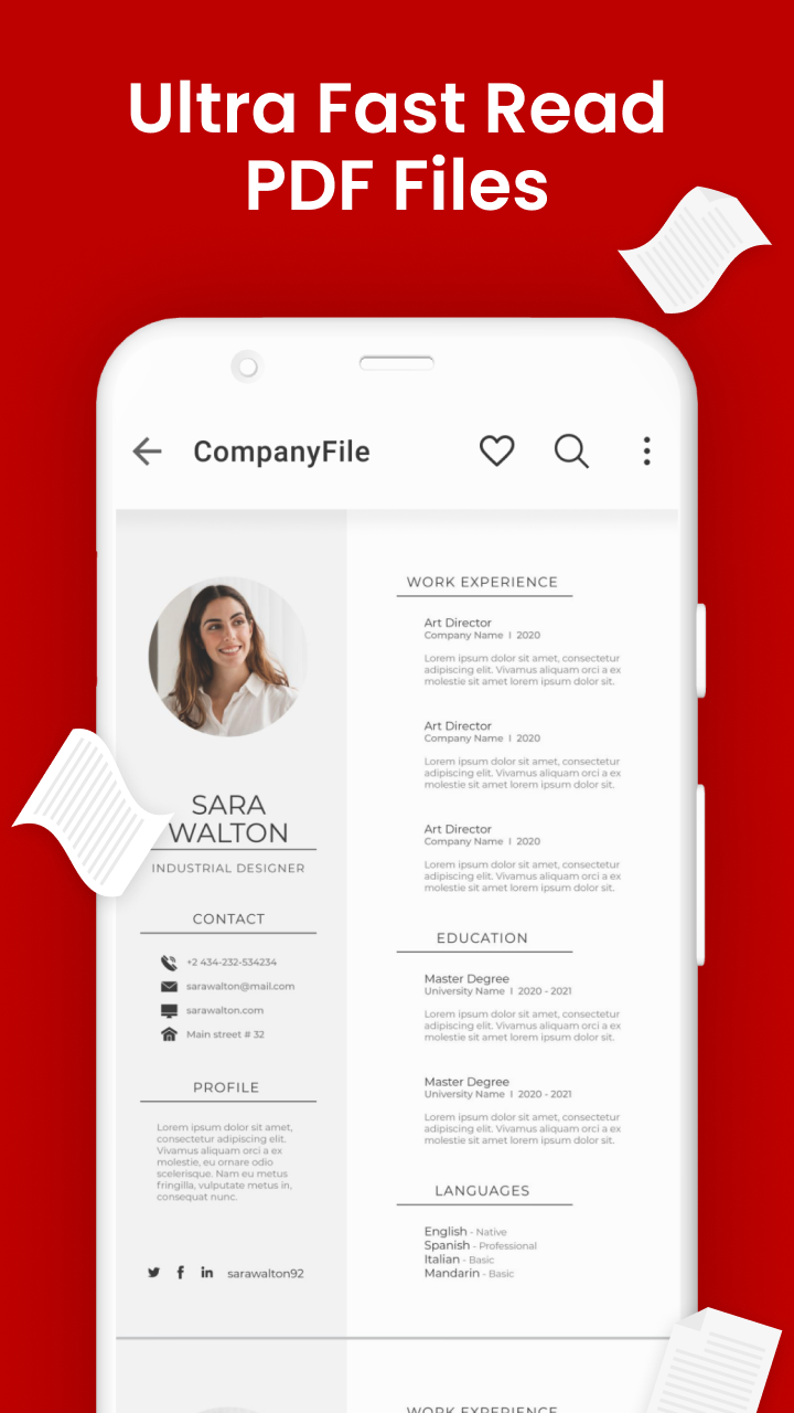 اسکرین شات 3 برنامه PDF Reader for Android