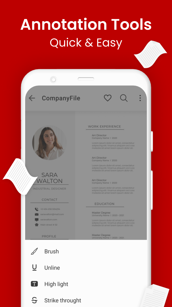 اسکرین شات 2 برنامه PDF Reader for Android