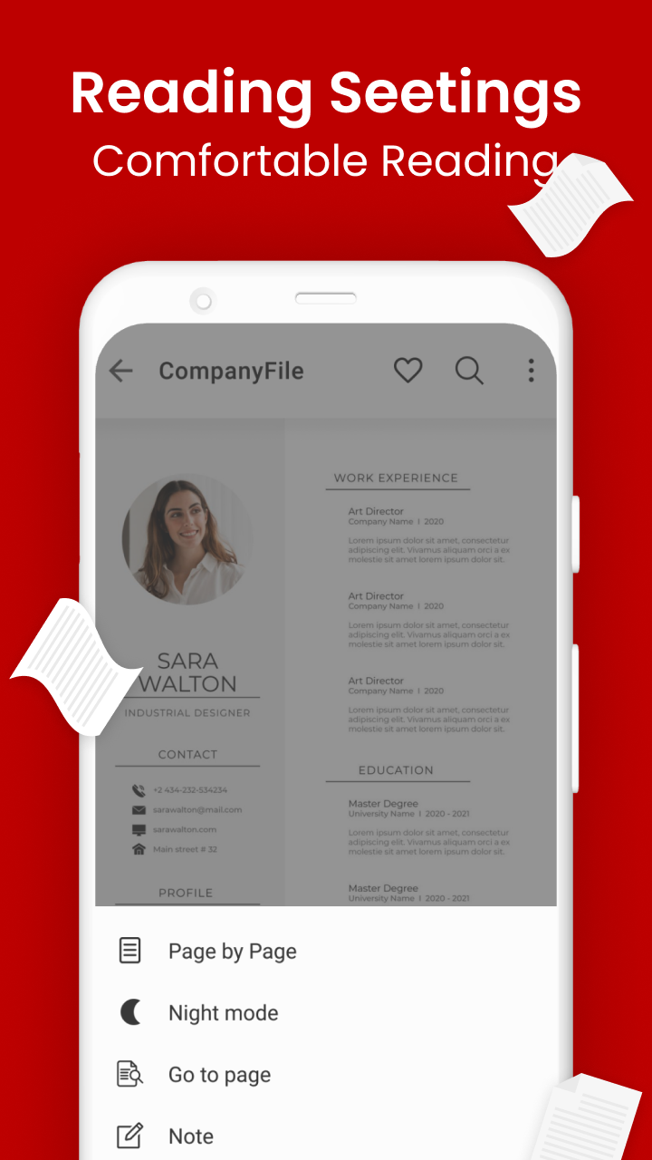 اسکرین شات 4 برنامه PDF Reader for Android