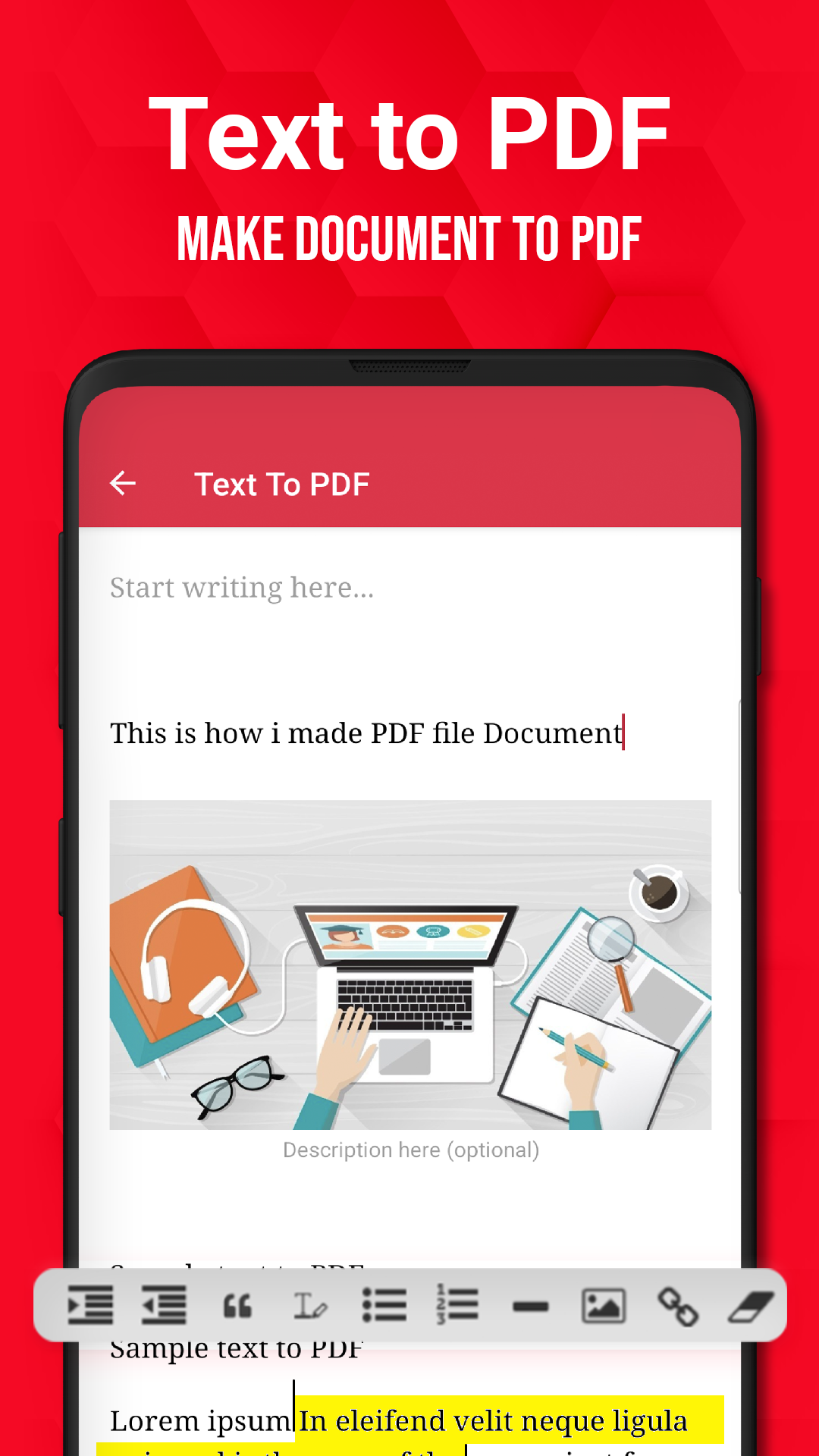 اسکرین شات 5 برنامه PDF Maker: Image to PDF