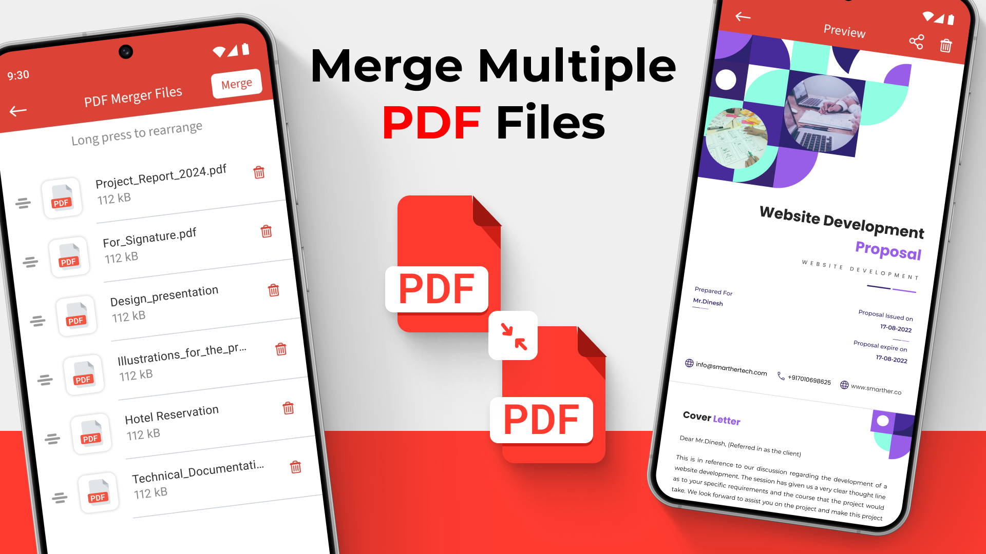 اسکرین شات 1 برنامه Merge Multiple PDF Files