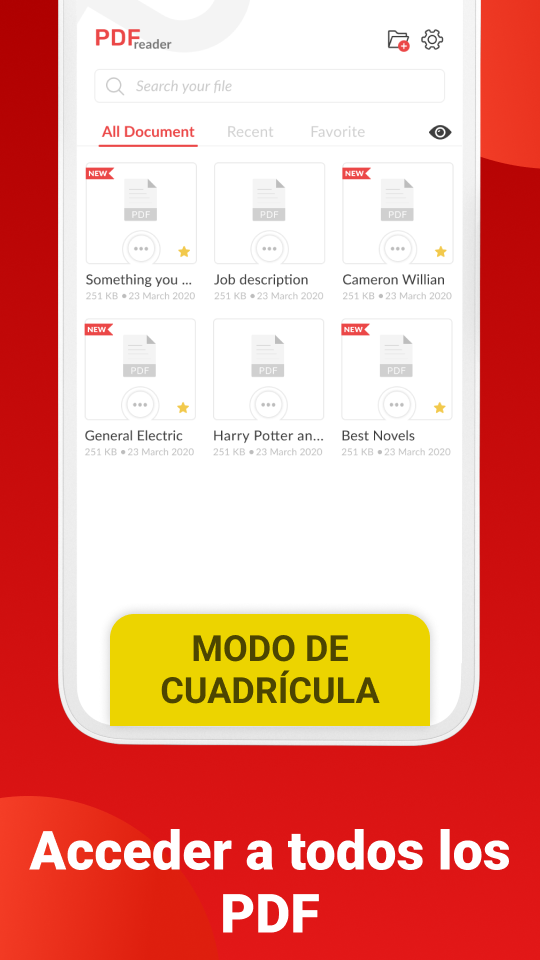 اسکرین شات 5 برنامه Lector - Visor PDF: PDF Reader