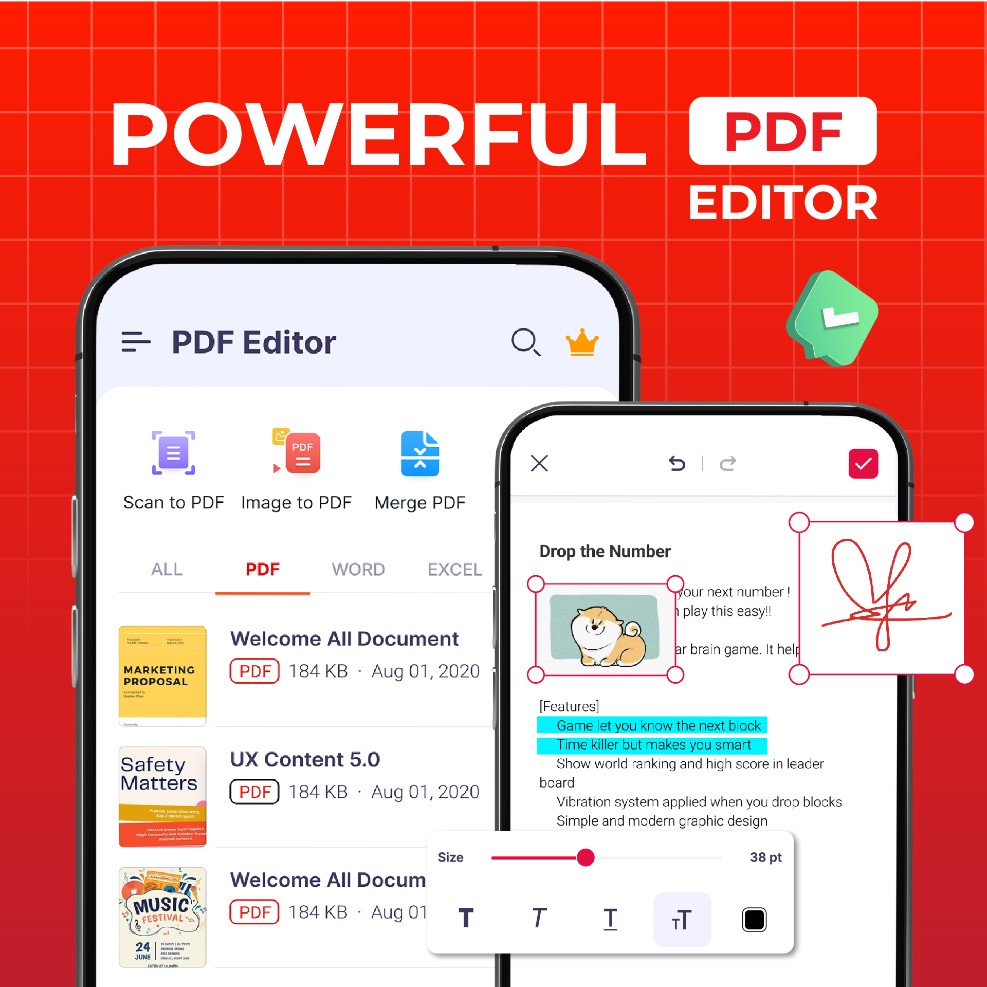 اسکرین شات 1 برنامه PDF Editor and PDF Reader App