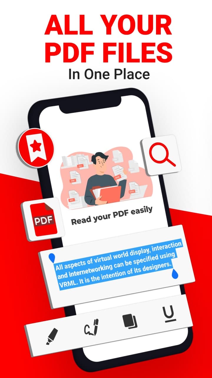 اسکرین شات 1 برنامه PDF Viewer - PDF Reader