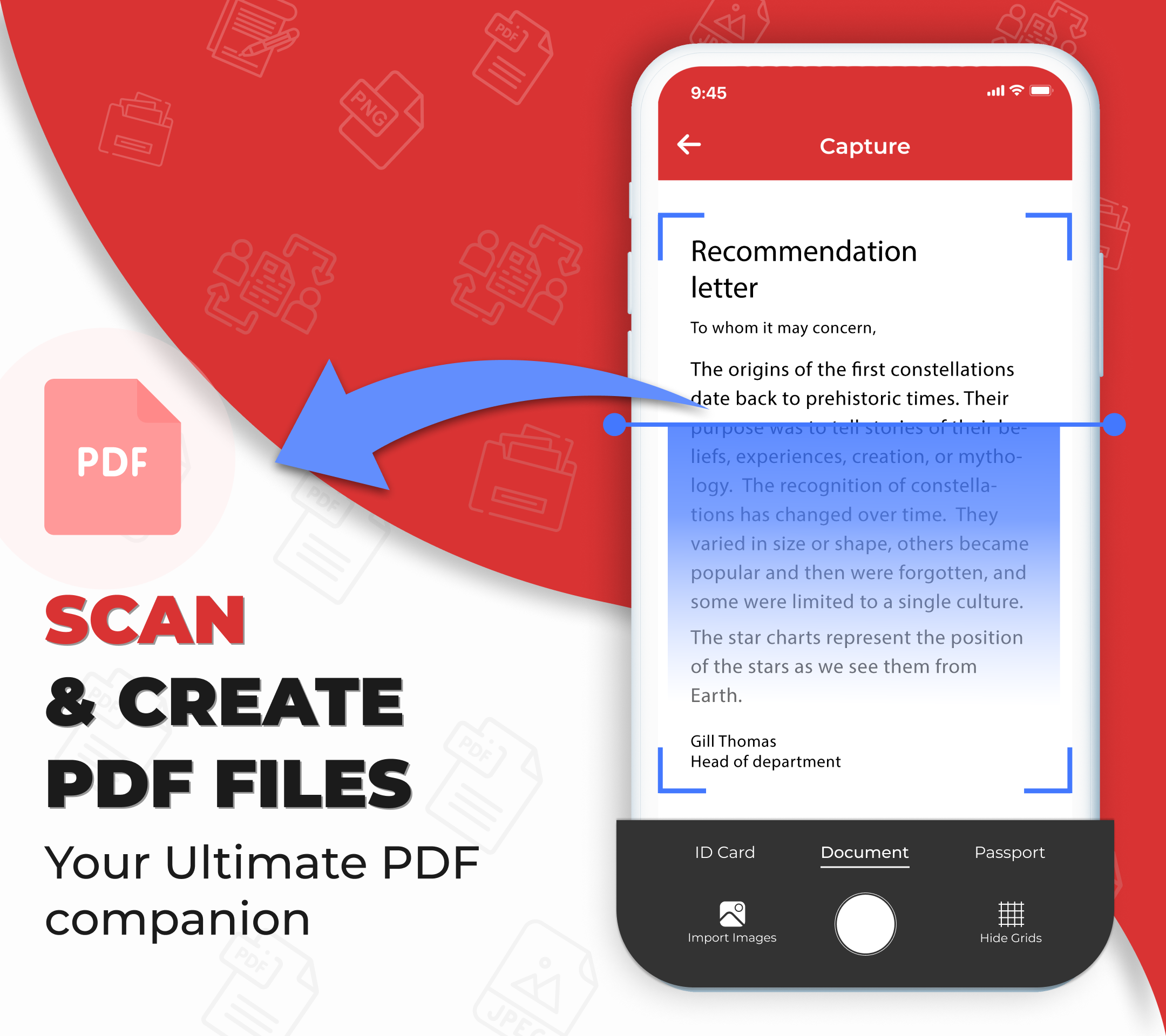 اسکرین شات 1 برنامه PDF Maker: Docs & ID Scanner