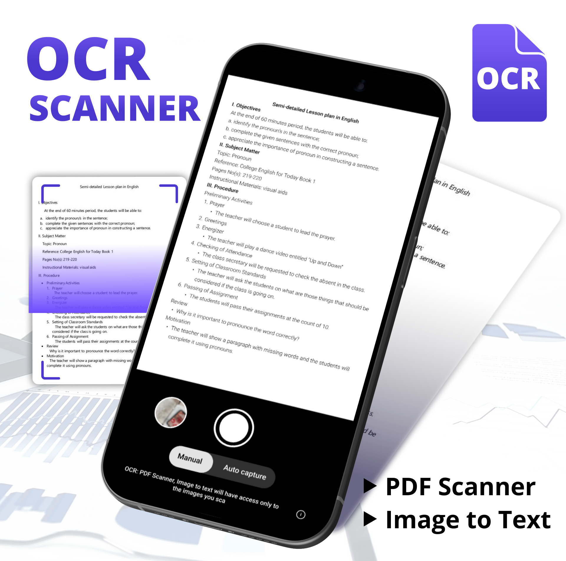 اسکرین شات 1 برنامه PDF Scanner, Image to text