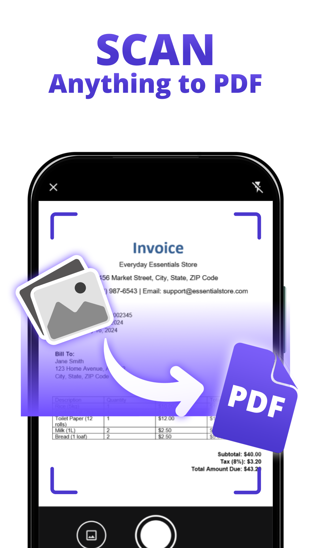 اسکرین شات 2 برنامه PDF Scanner, Image to text