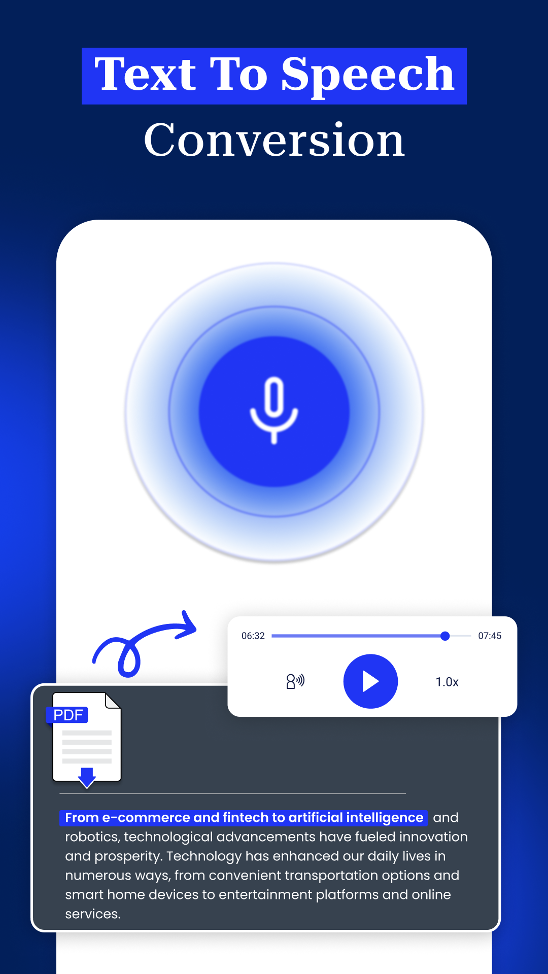 اسکرین شات 6 برنامه PDF Speaker Text To Speech TTS