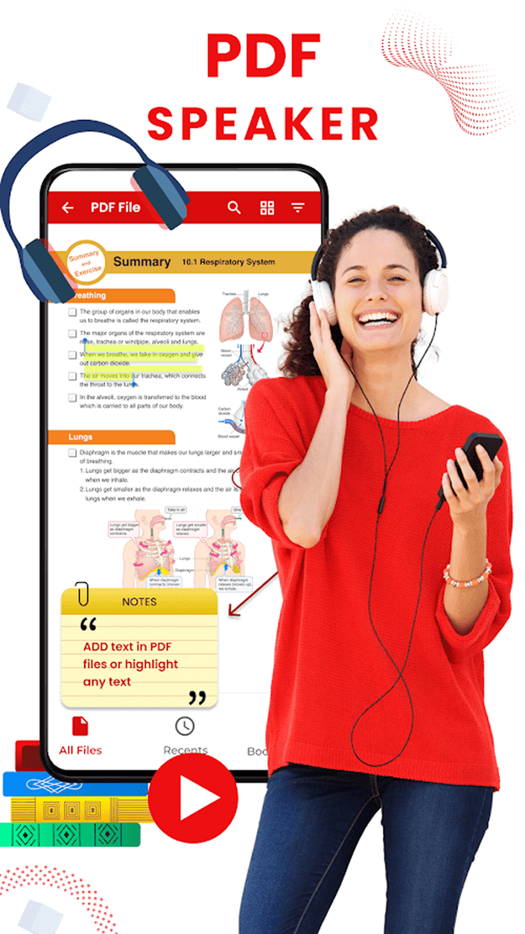 اسکرین شات 3 برنامه PDF Speaker Text To Speech TTS