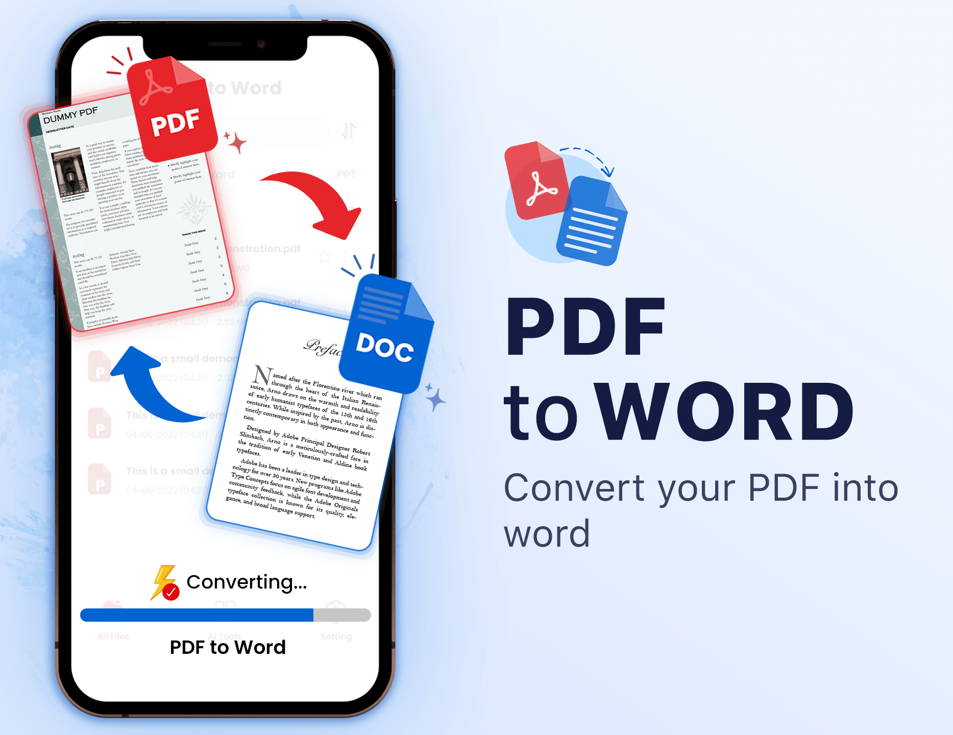 اسکرین شات 2 برنامه PDF to Word Converter