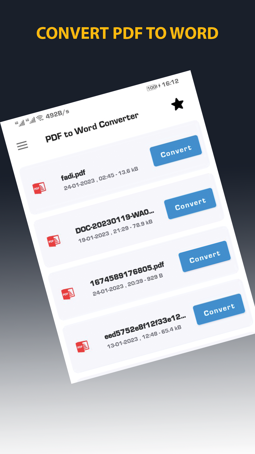 اسکرین شات 3 برنامه PDF to Word Converter: To Doc