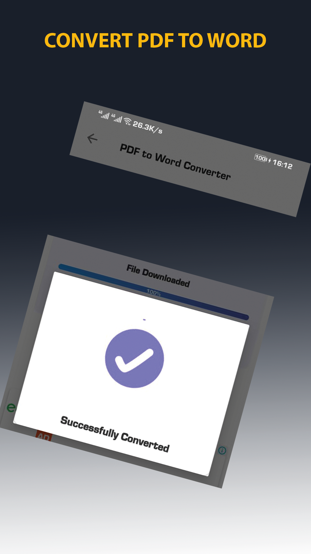 اسکرین شات 2 برنامه PDF to Word Converter: To Doc