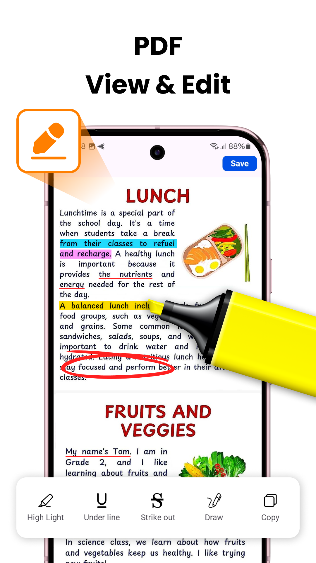 اسکرین شات 3 برنامه PDF Reader: View PDF File