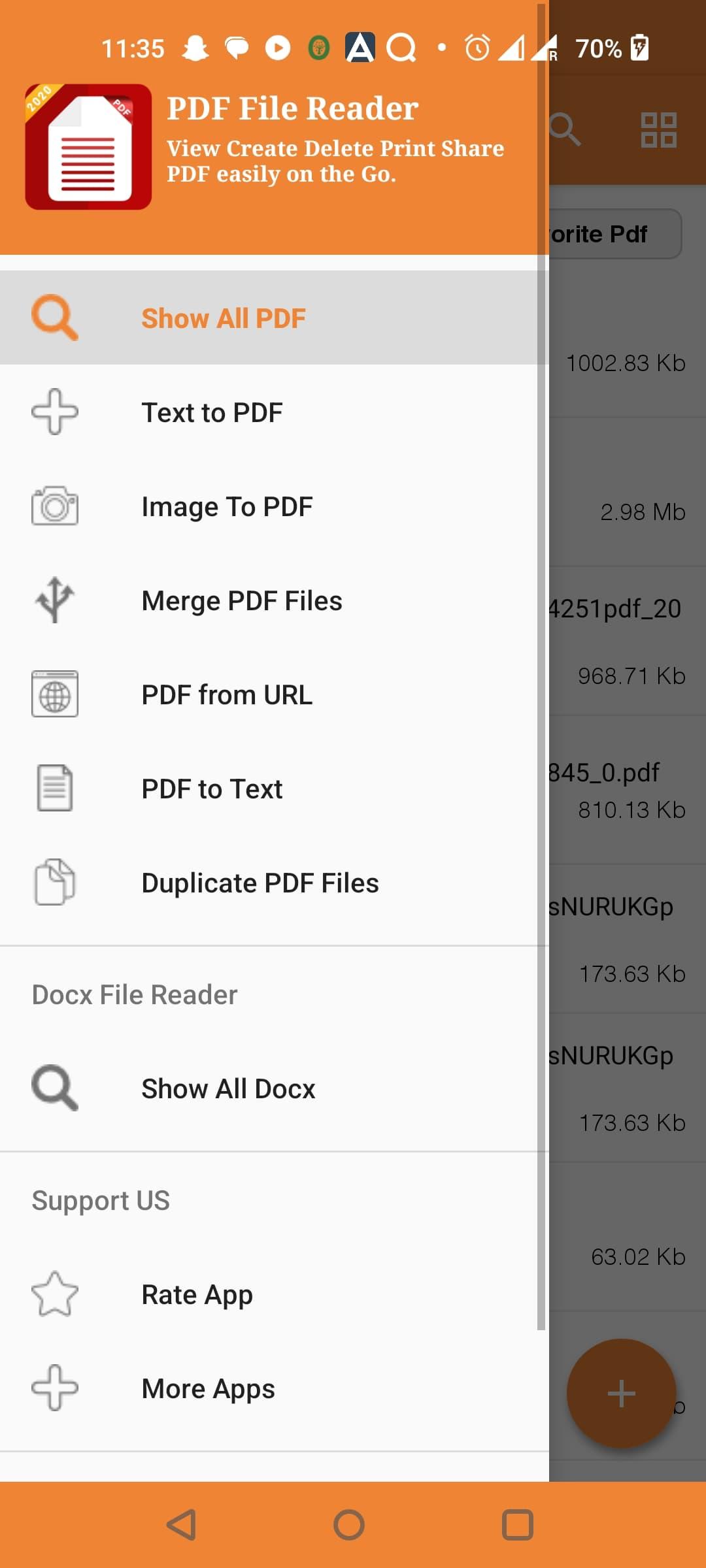 اسکرین شات 1 برنامه PDF File Reader