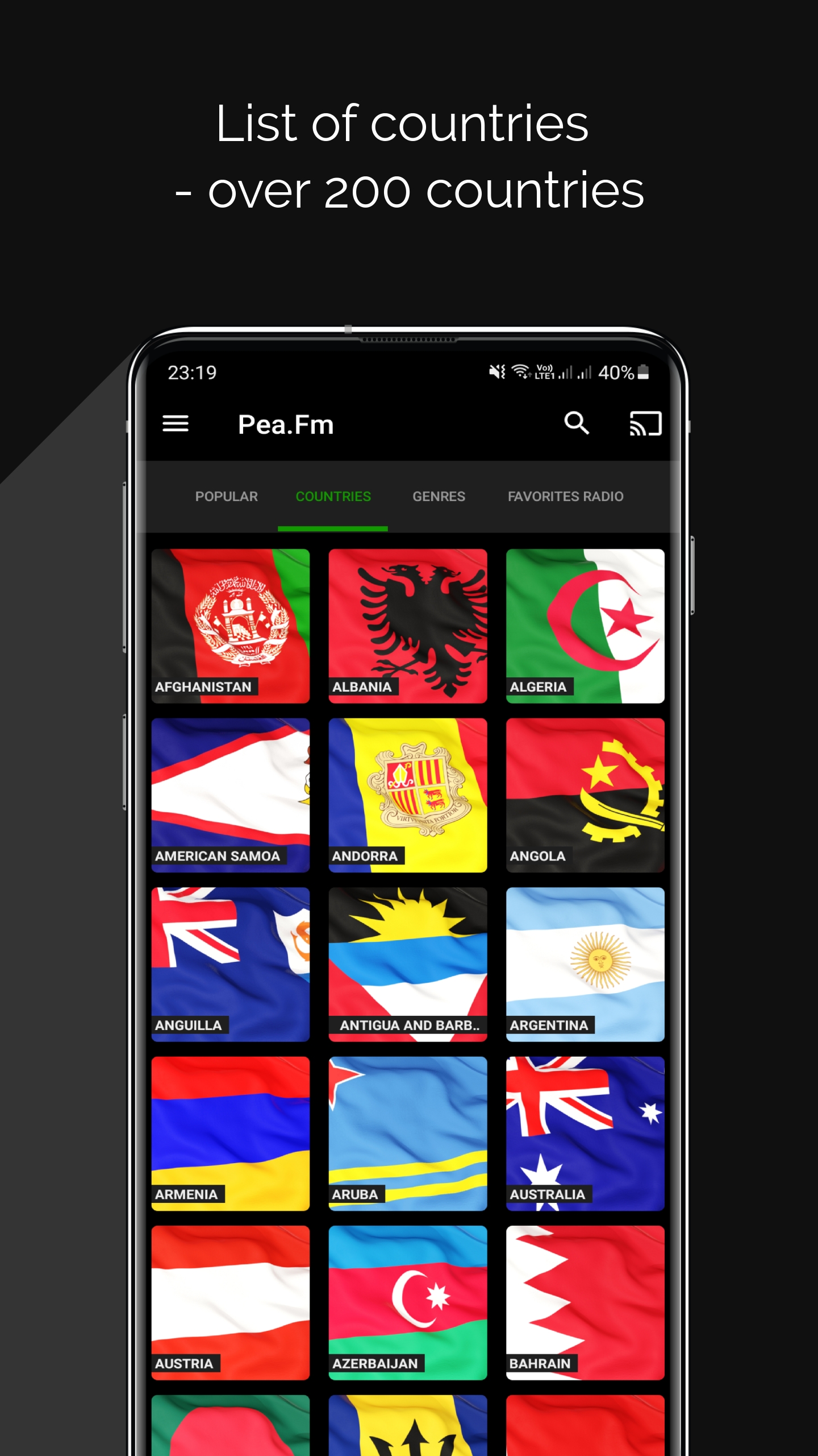 اسکرین شات 2 برنامه Pea.Fm - Radio online