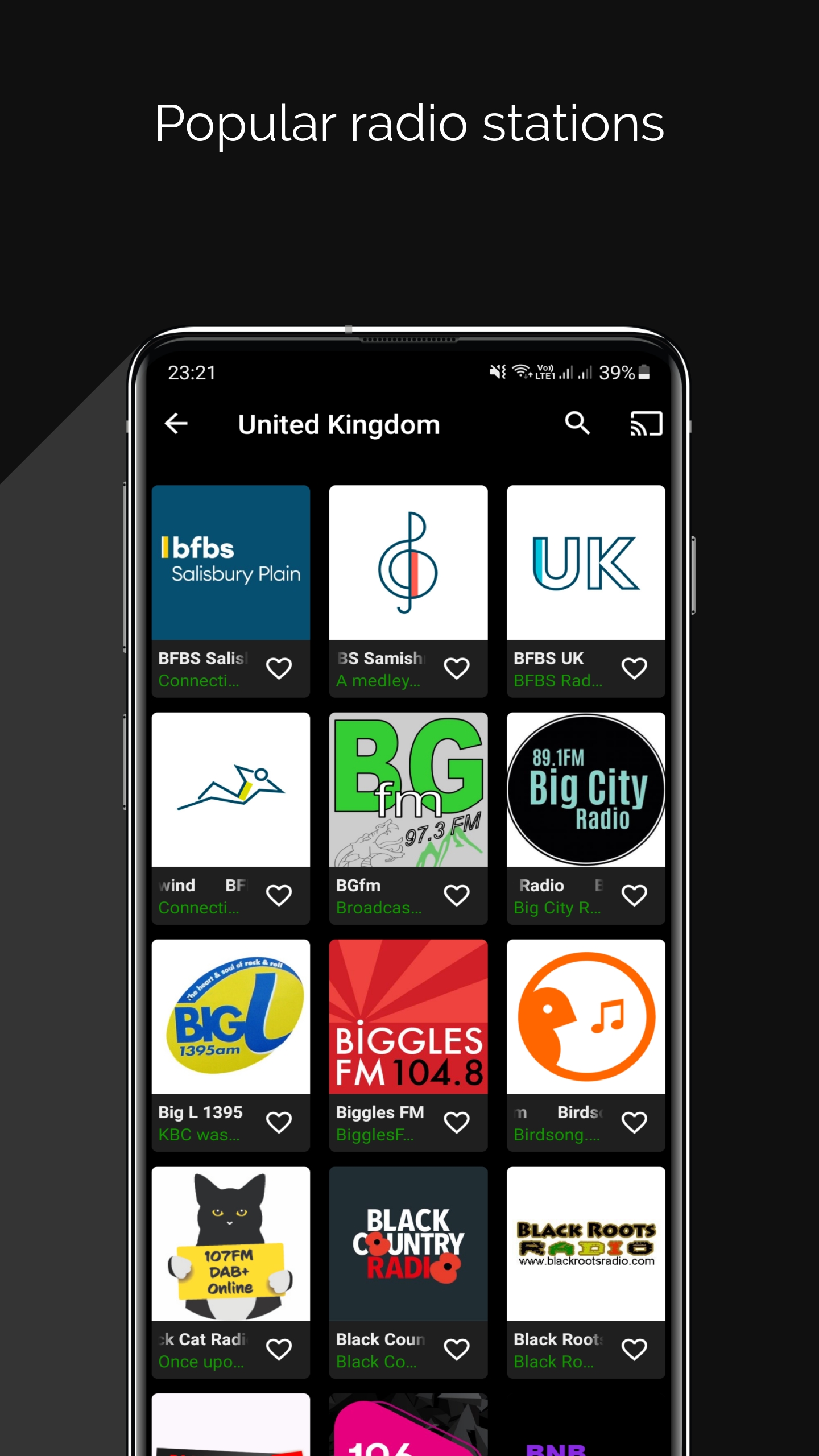 اسکرین شات 6 برنامه Pea.Fm - Radio online
