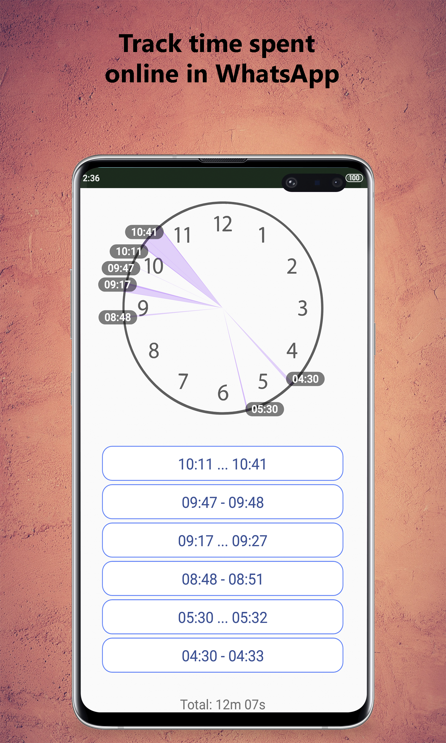 اسکرین شات 2 برنامه WaStat - WhatsApp tracker