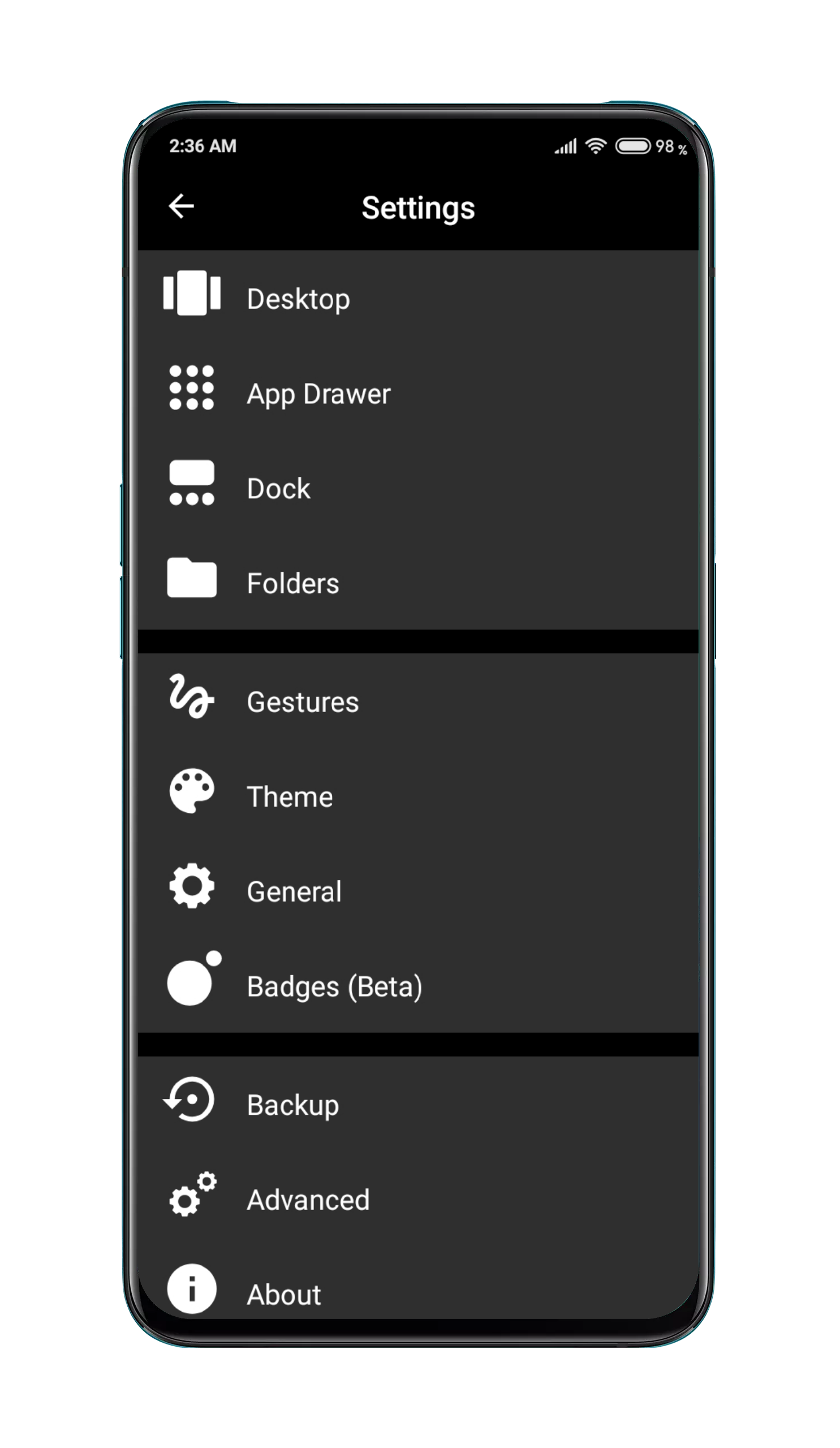 اسکرین شات 6 برنامه Pear Launcher
