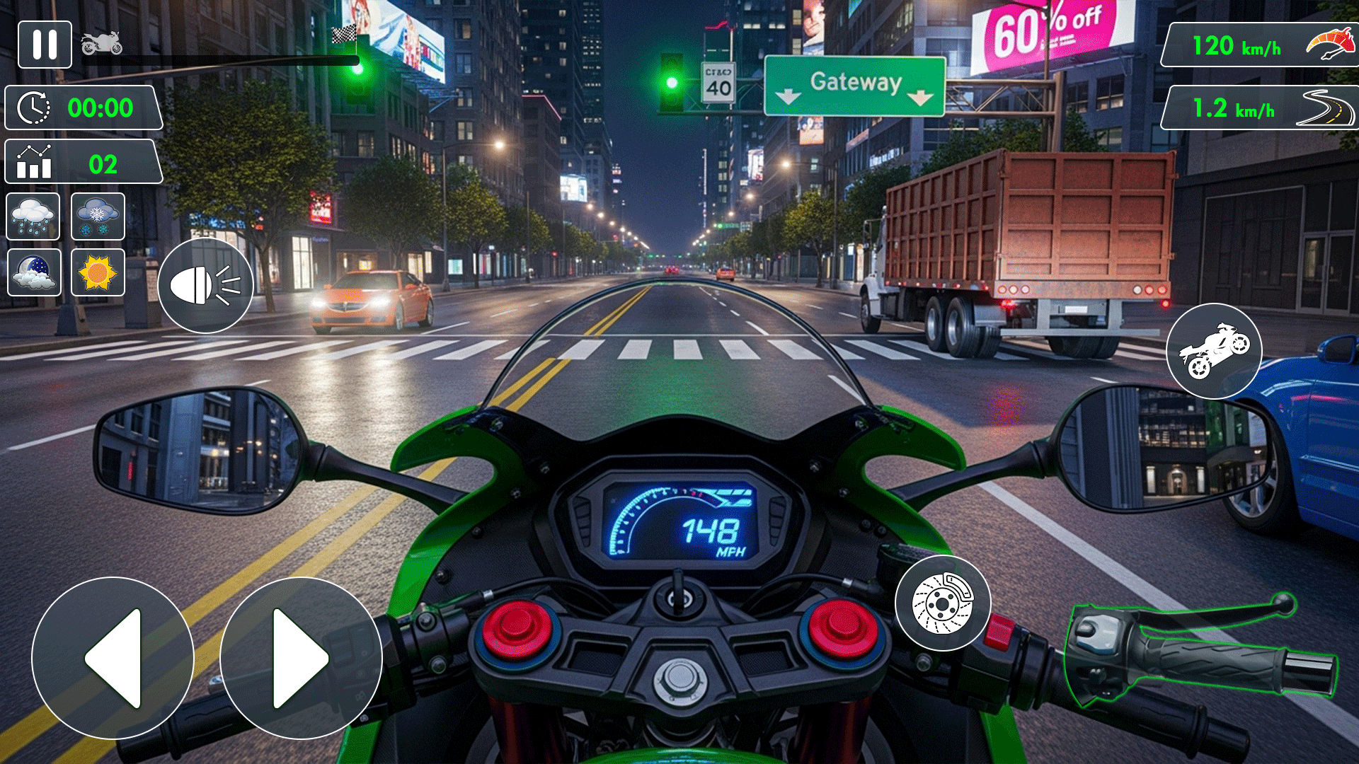 اسکرین شات 1 بازی Open World Traffic Bike Rider