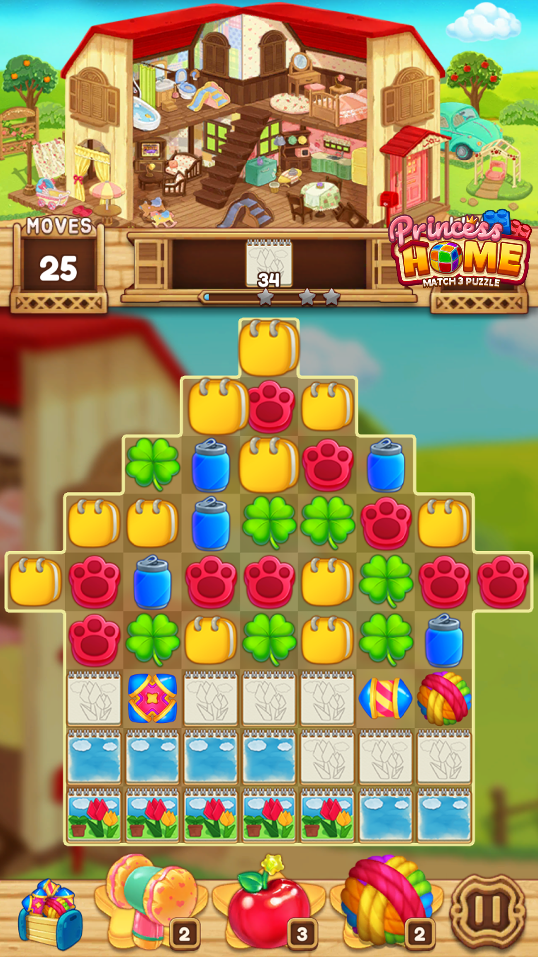 اسکرین شات 2 بازی Princess Home: Match 3 Puzzle