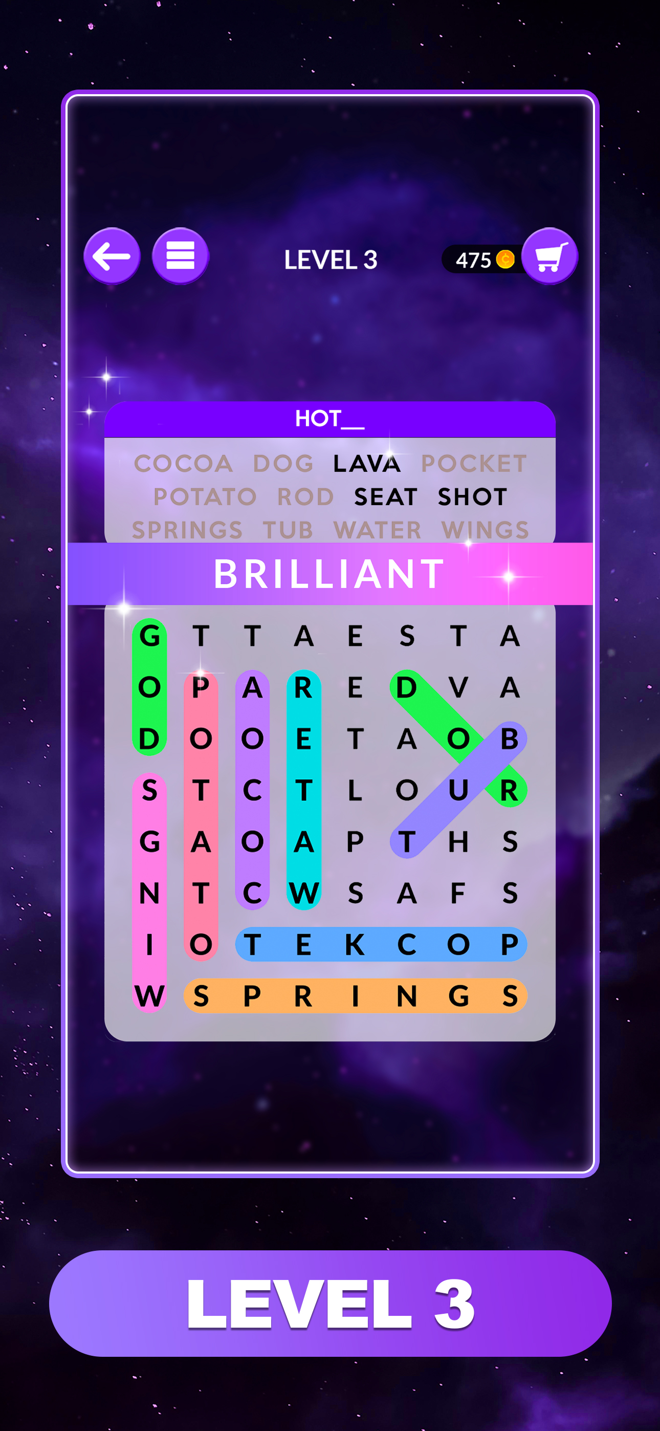 اسکرین شات 3 بازی Wordscapes Search: Word Games