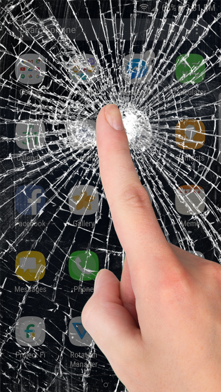 اسکرین شات 1 برنامه Broken Screen Prank