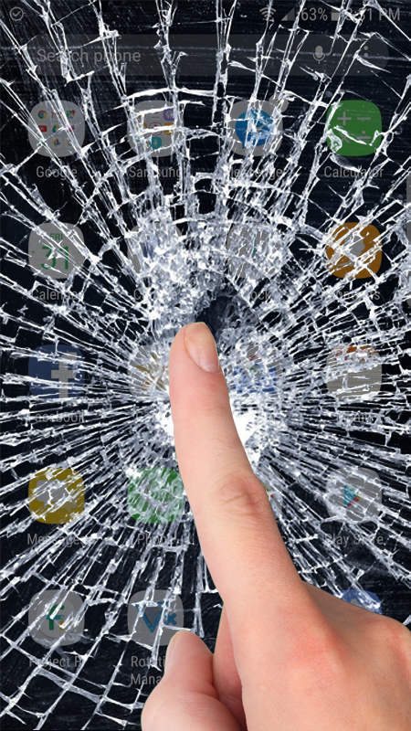 اسکرین شات 2 برنامه Broken Screen Prank