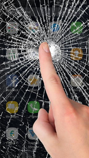 اسکرین شات 1 برنامه Broken screen prank