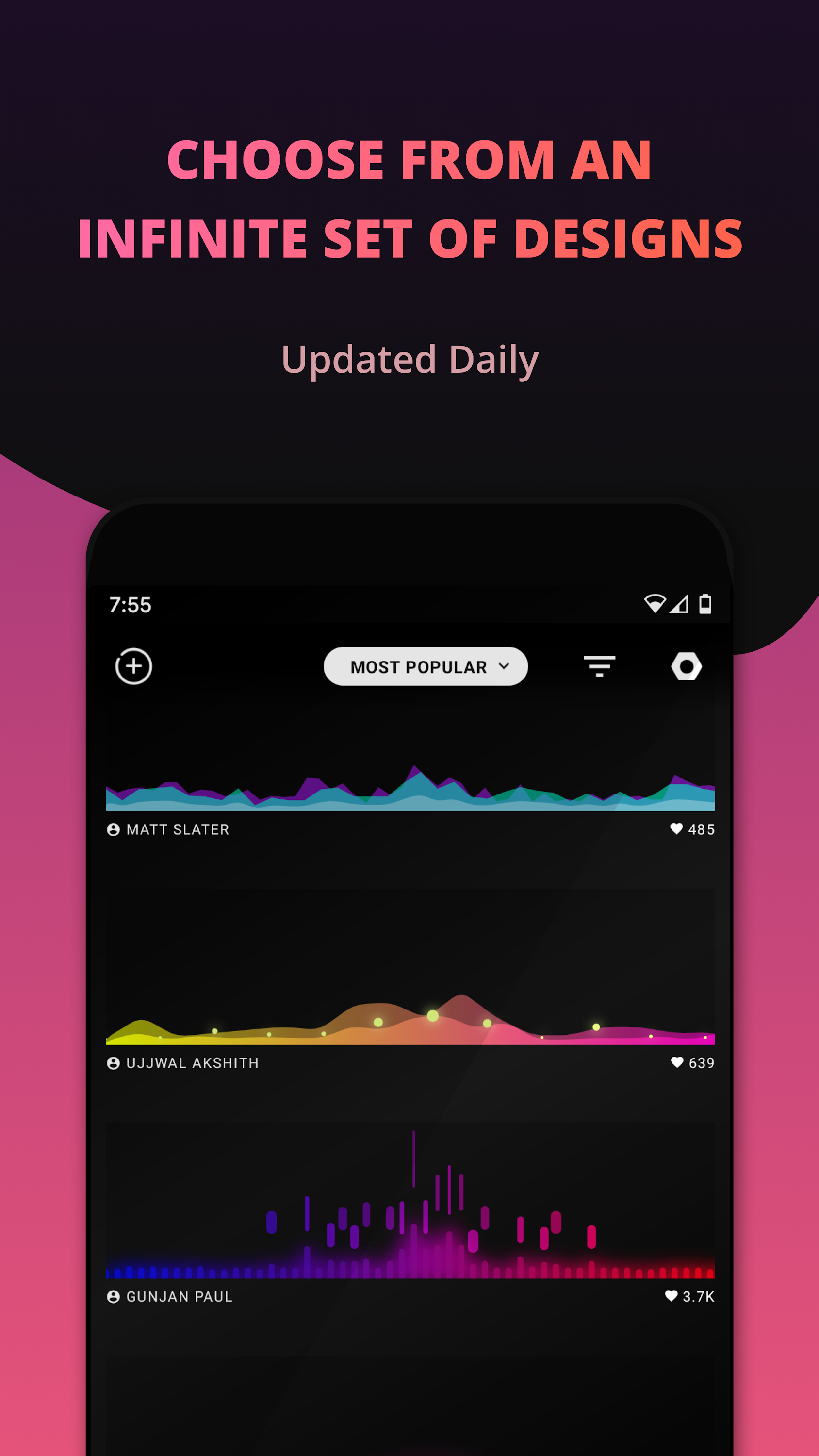 اسکرین شات 5 برنامه Muviz: Navbar Music Visualizer