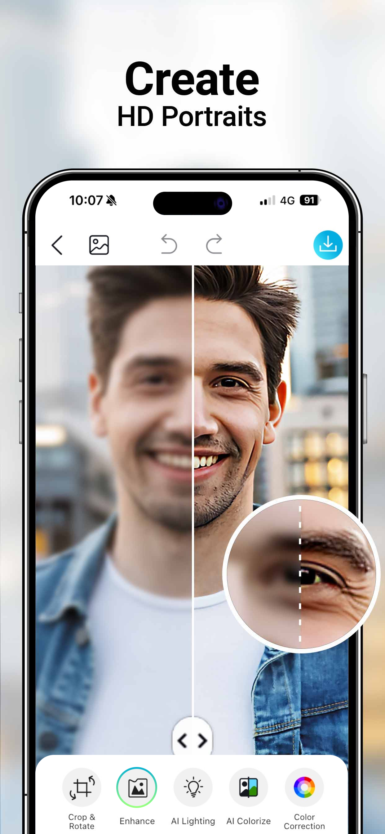 اسکرین شات 3 برنامه YouCam Enhance: Photo Enhancer