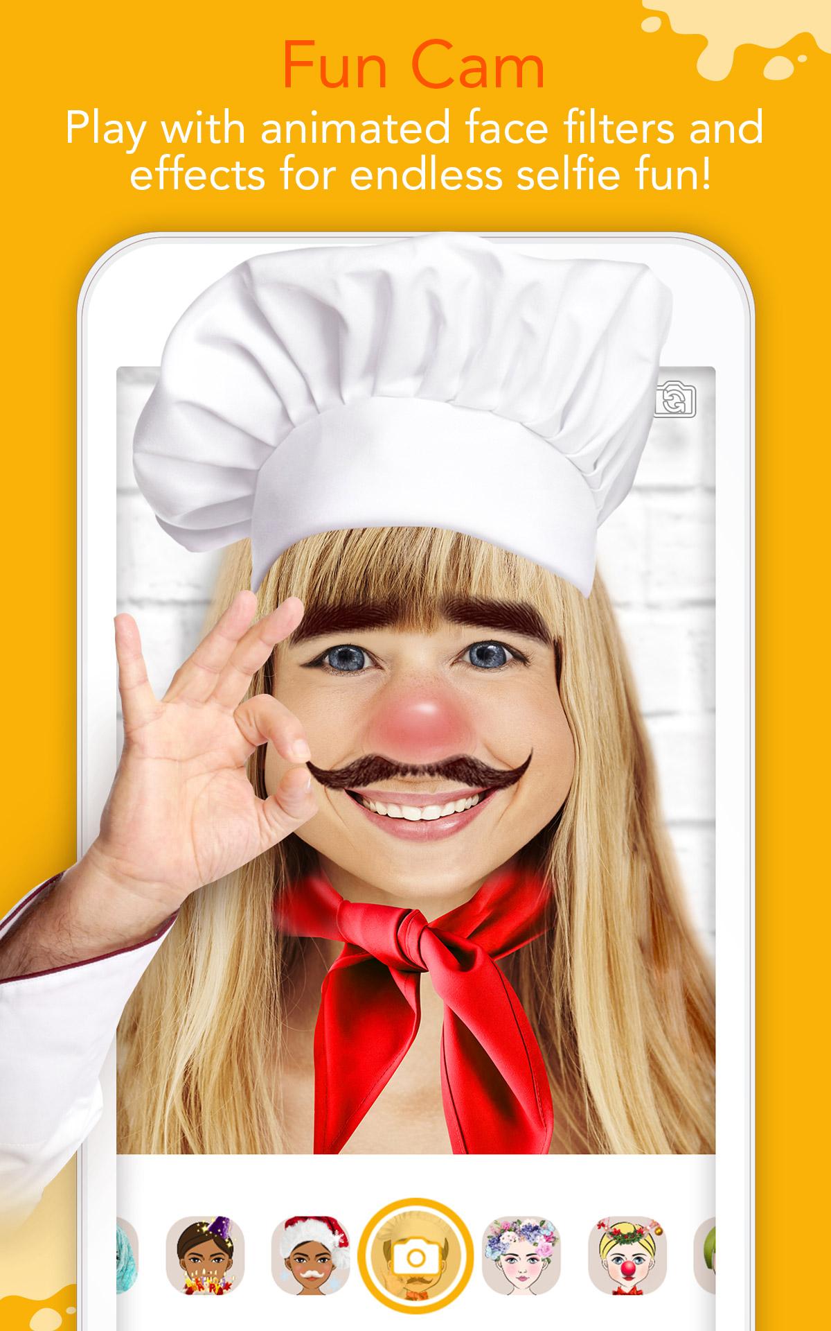 اسکرین شات برنامه YouCam Fun - Snap Live Selfie Filters & Share Pics 1