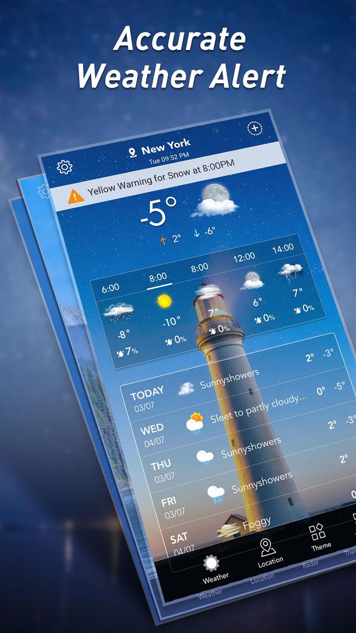 اسکرین شات 3 برنامه Local Weather - Weather Widget