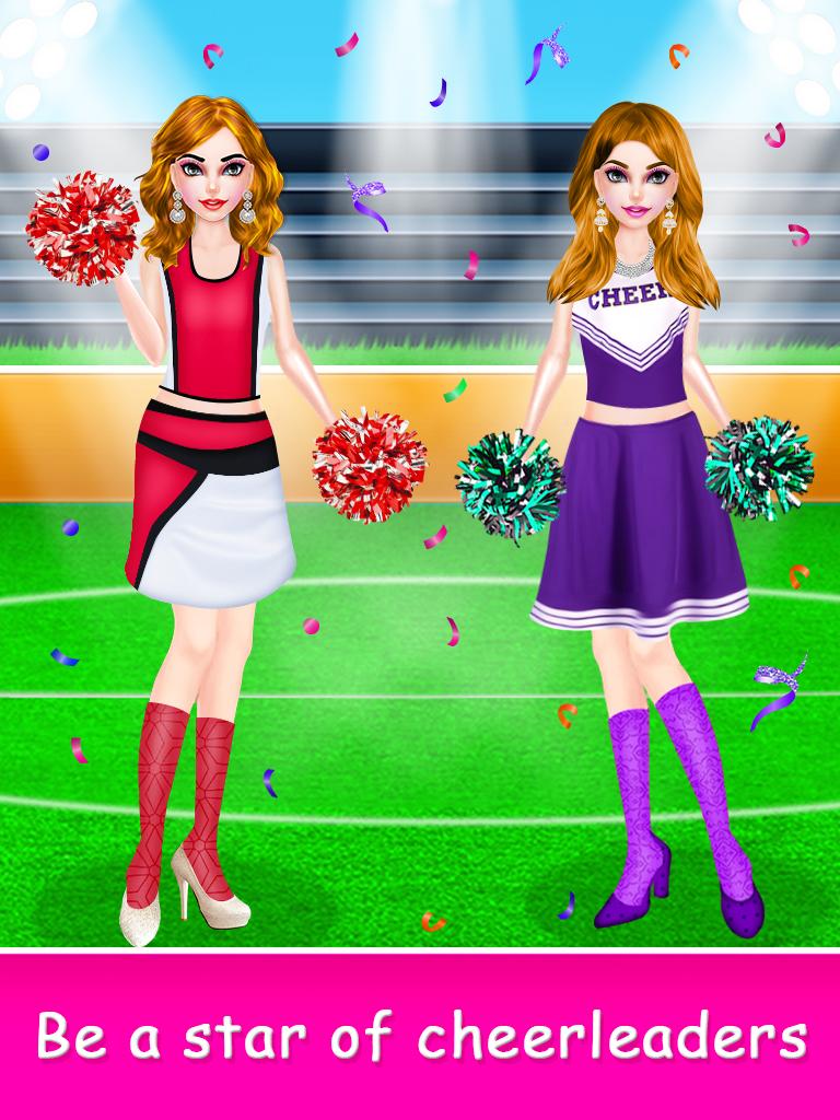 اسکرین شات 4 برنامه Cheerleader Makeup Salon Games