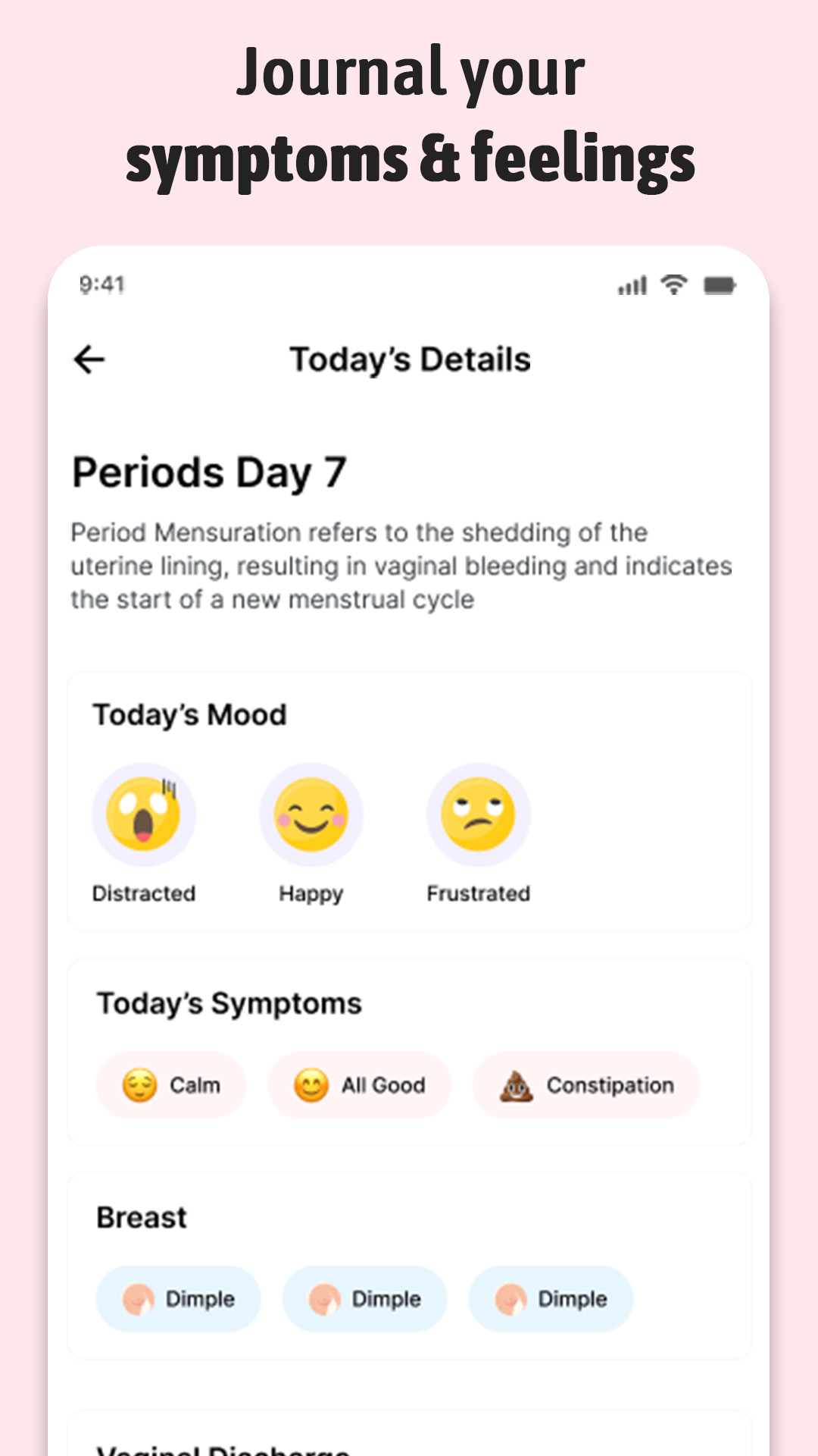 اسکرین شات 3 برنامه Period Tracker Ovulation Cycle
