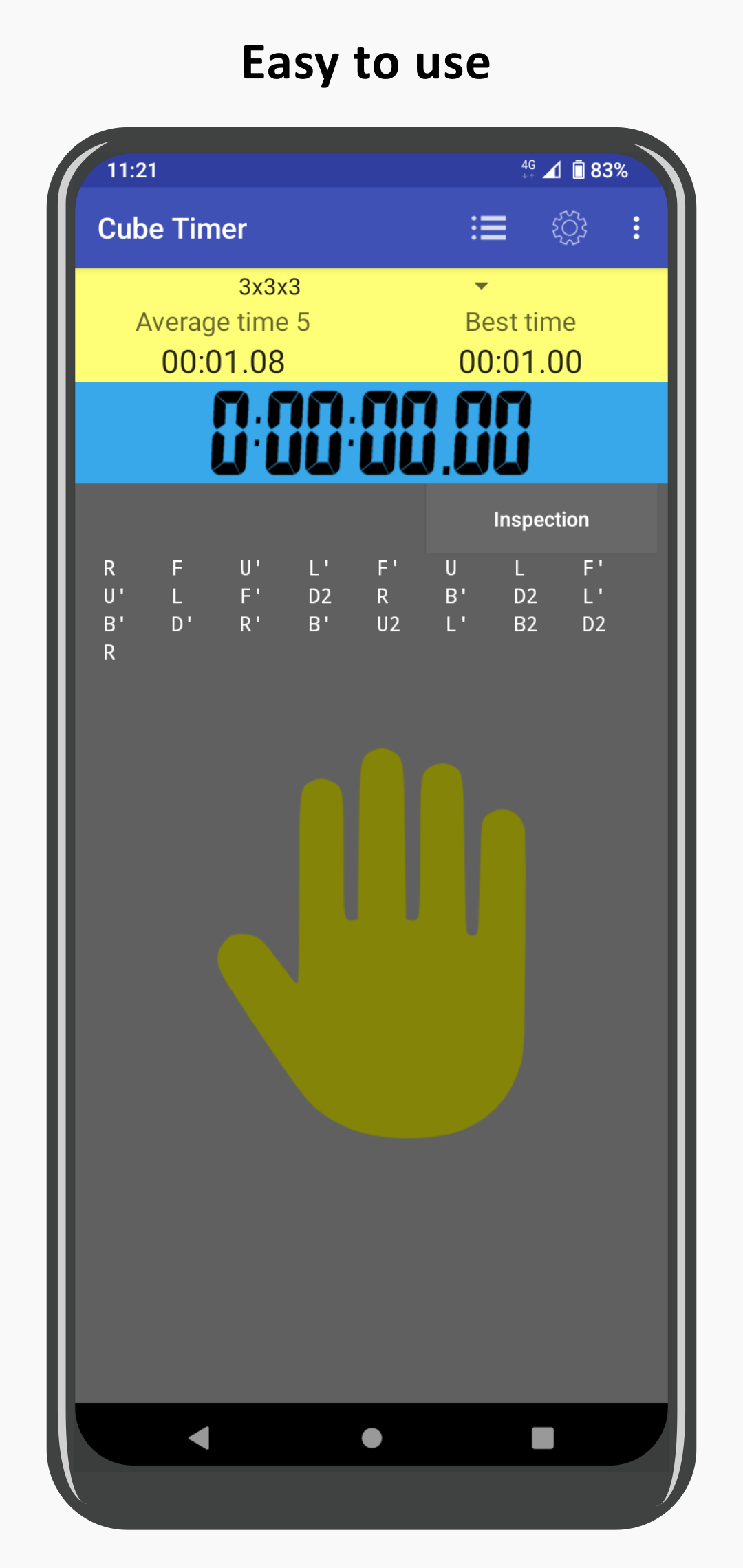 اسکرین شات 1 برنامه Cube Timer