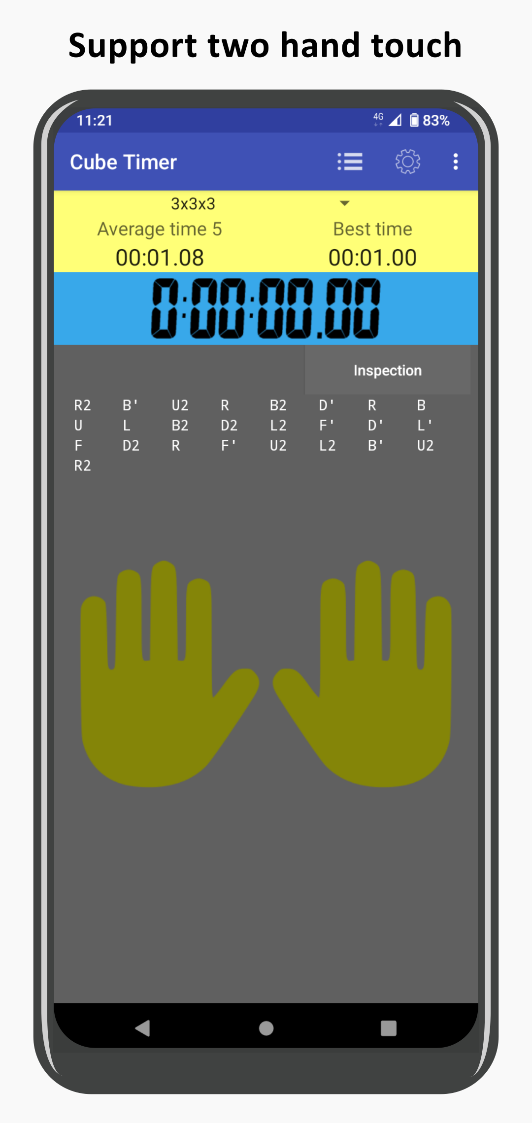 اسکرین شات 2 برنامه Cube Timer