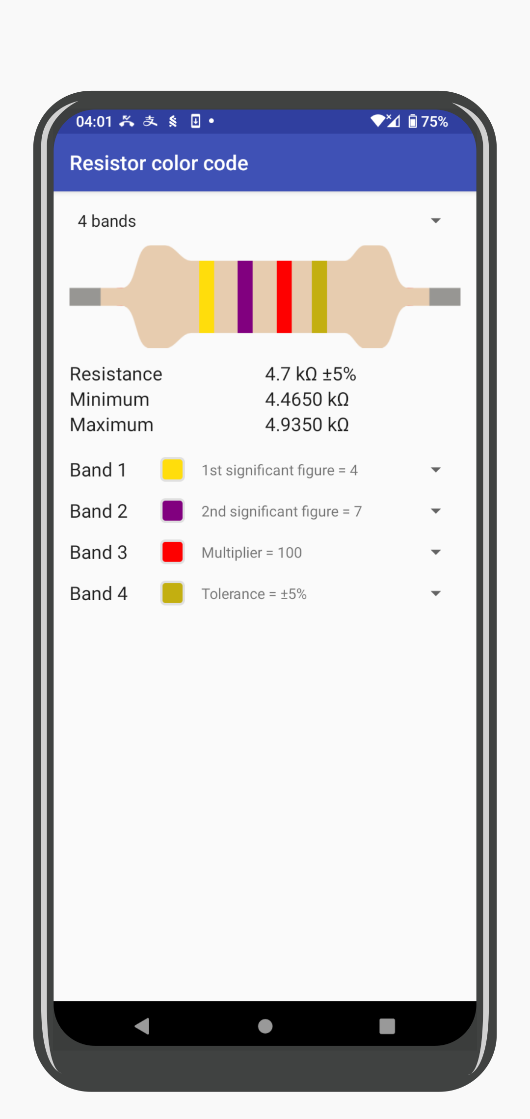 اسکرین شات 1 برنامه Electronics Toolbox
