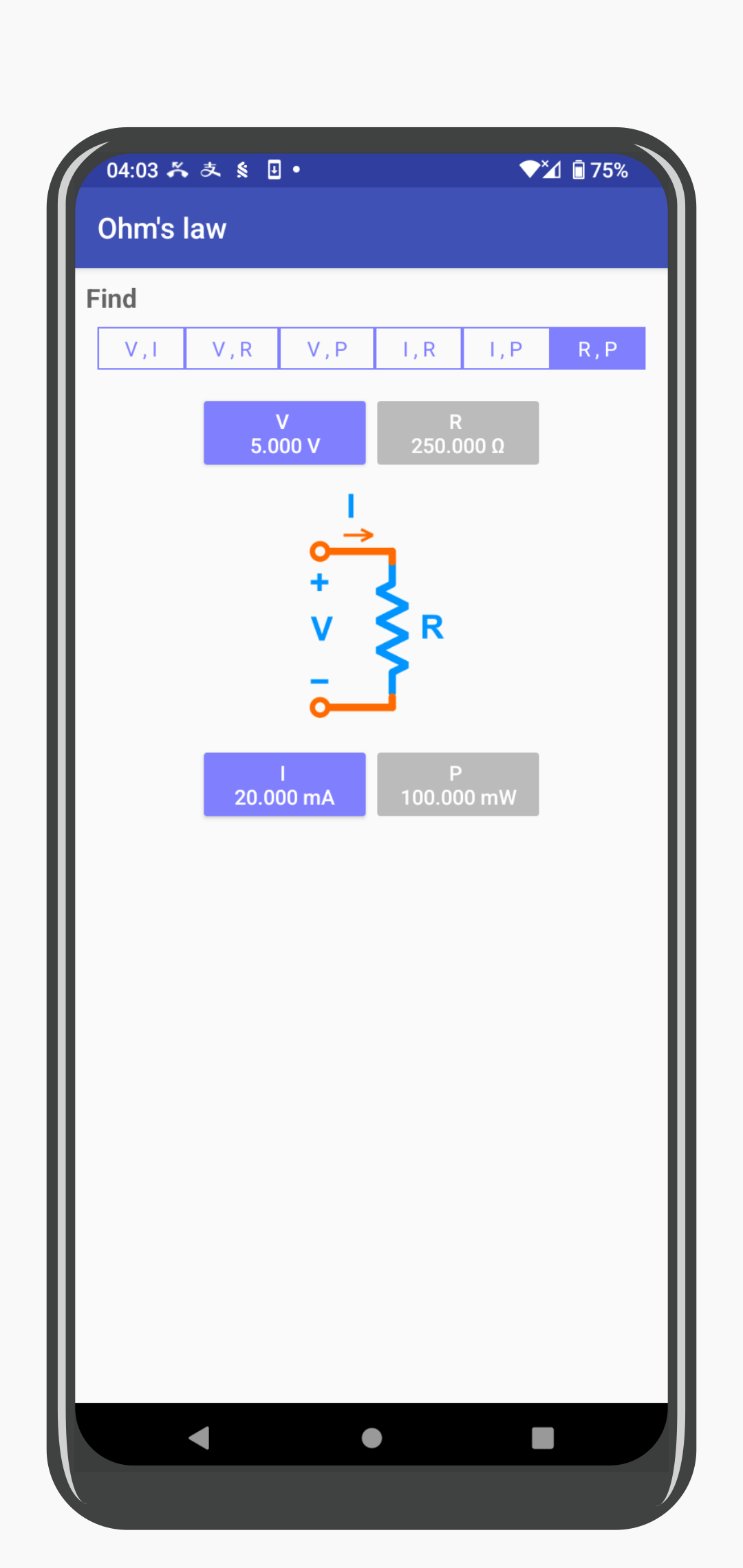 اسکرین شات 3 برنامه Electronics Toolbox