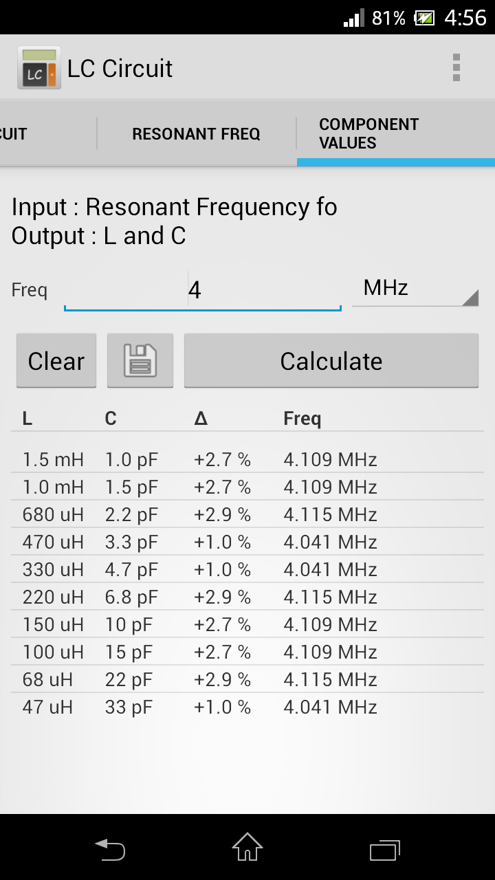 اسکرین شات 3 برنامه LC Circuit