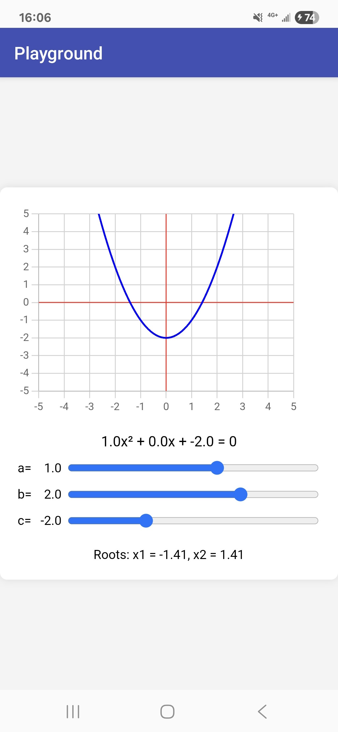 اسکرین شات 2 برنامه Quadratic equation