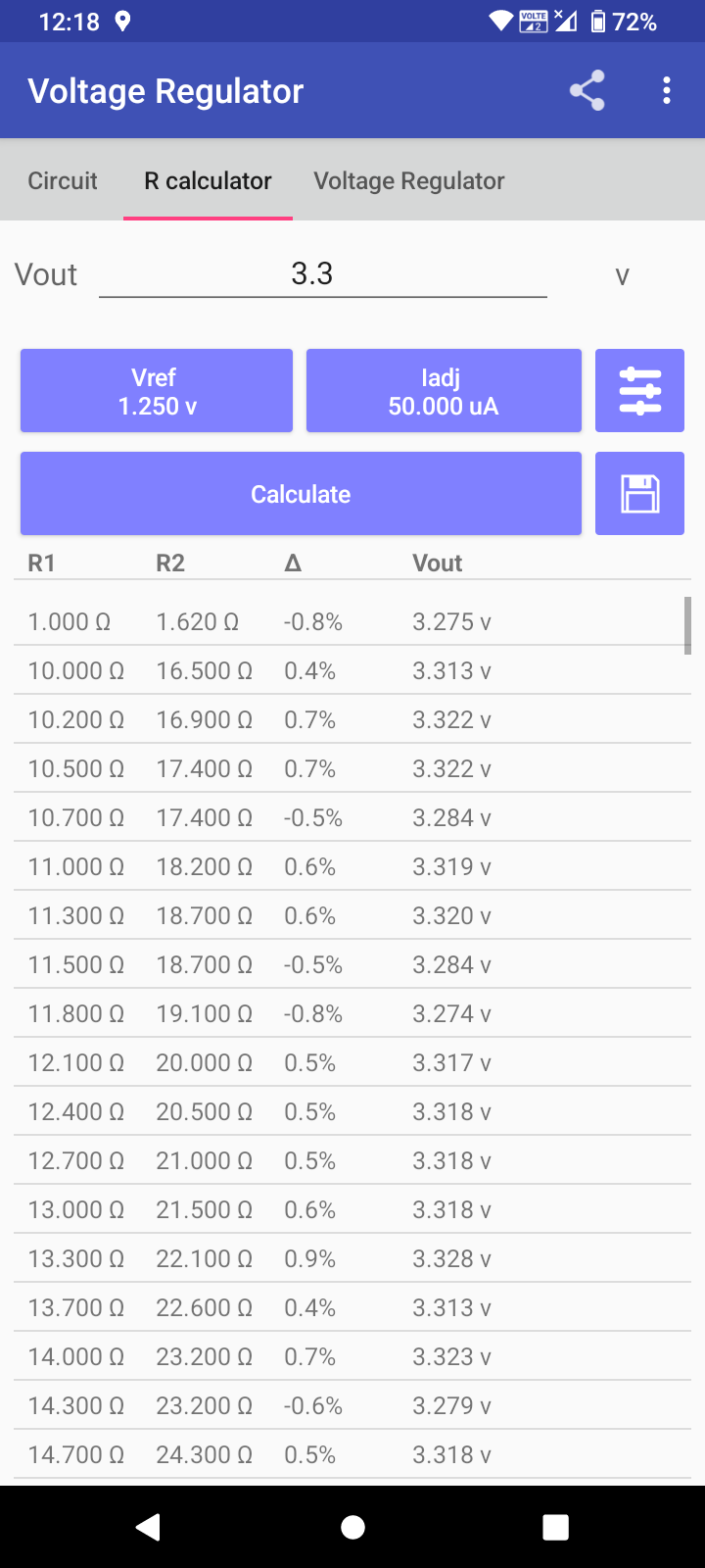 اسکرین شات 2 برنامه Voltage Regulator