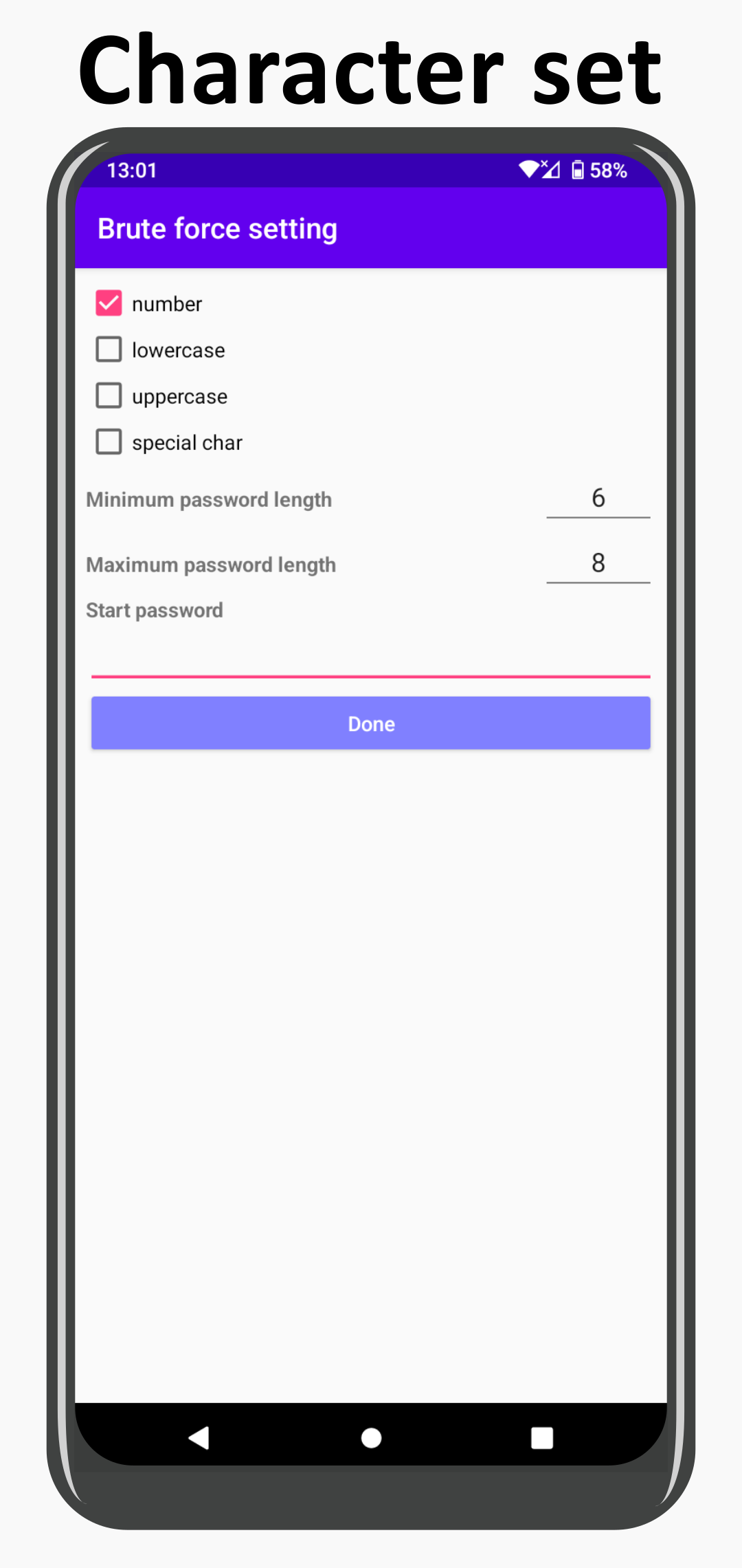 اسکرین شات 3 برنامه ZIP password recovery