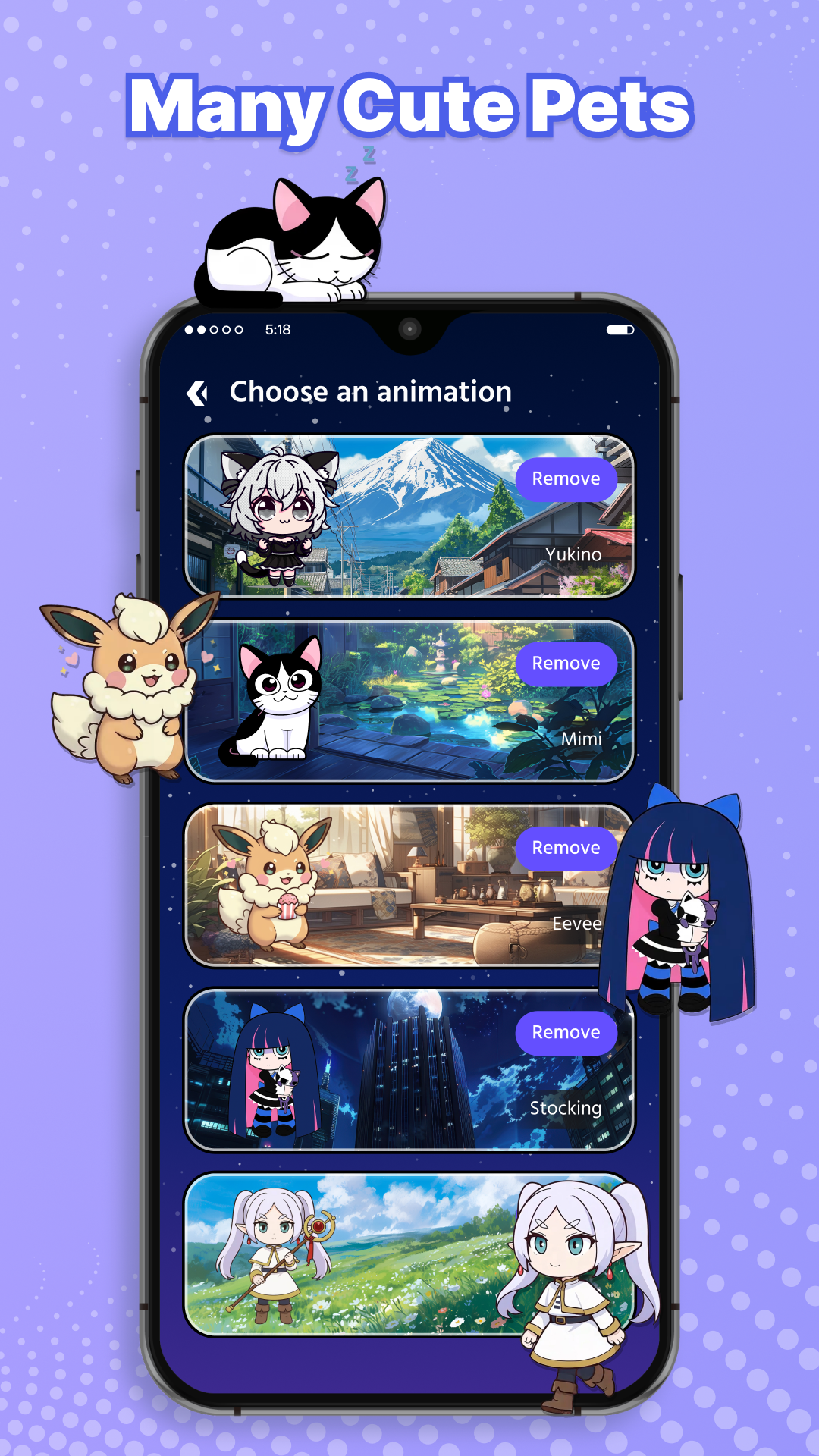 اسکرین شات 6 برنامه Pet Pals - Anime Fun on Screen